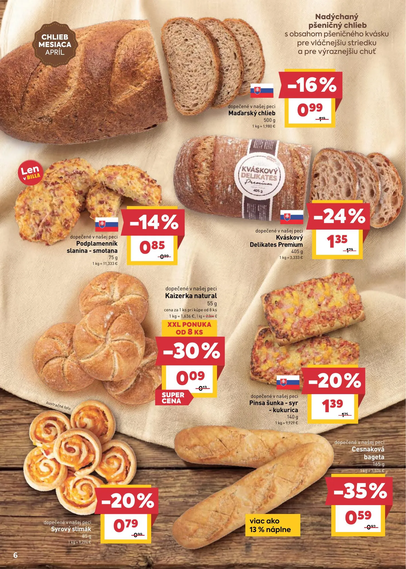 Billa akciós újság Szlovákia 04.15–04.21 – 6. oldal