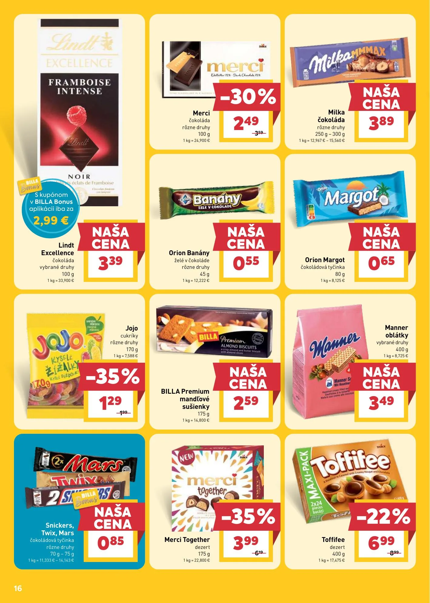 Billa akciós újság Szlovákia 05.20–05.26 – 16. oldal