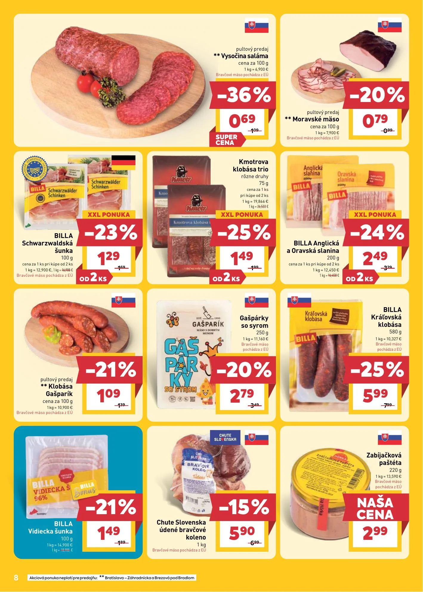 Billa akciós újság Szlovákia 05.27–06.02 – 8. oldal