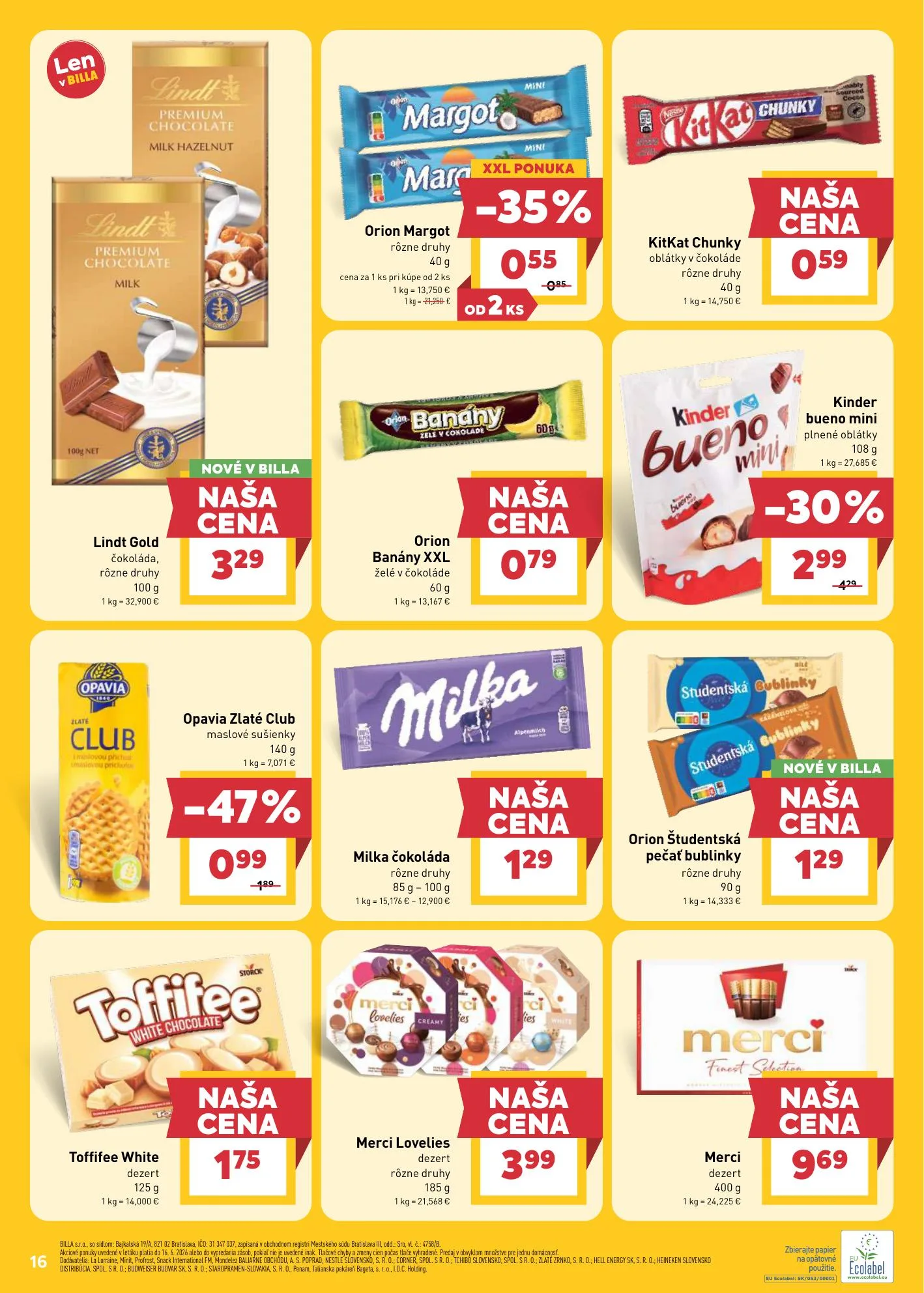Billa akciós újság Szlovákia 06.10–06.16 – 20. oldal