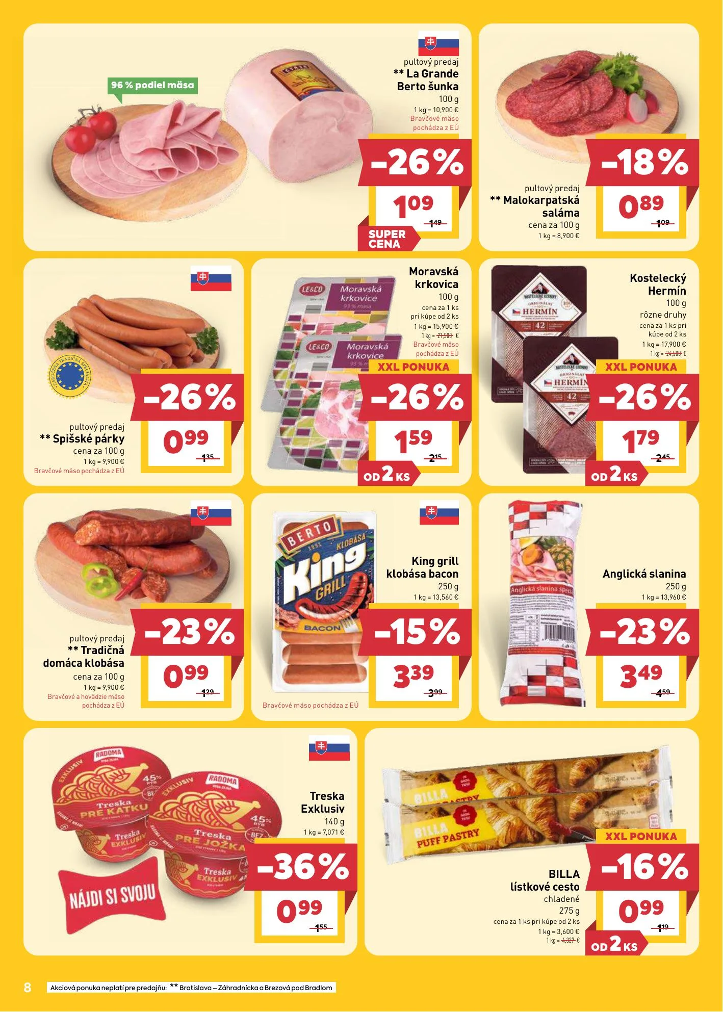 Billa akciós újság Szlovákia 06.17–06.23 – 8. oldal