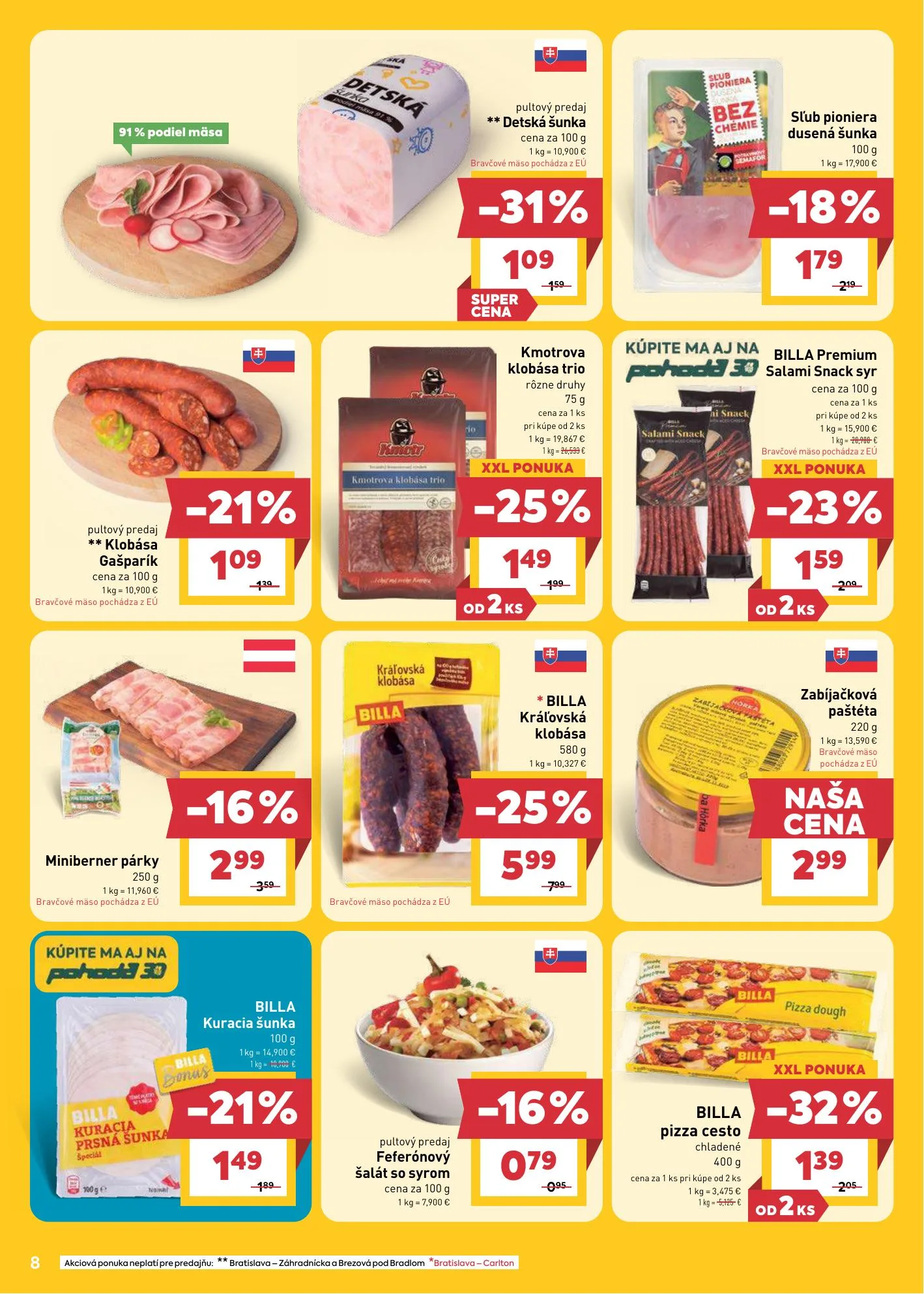 Billa akciós újság Szlovákia 06.24–06.30 – 8. oldal
