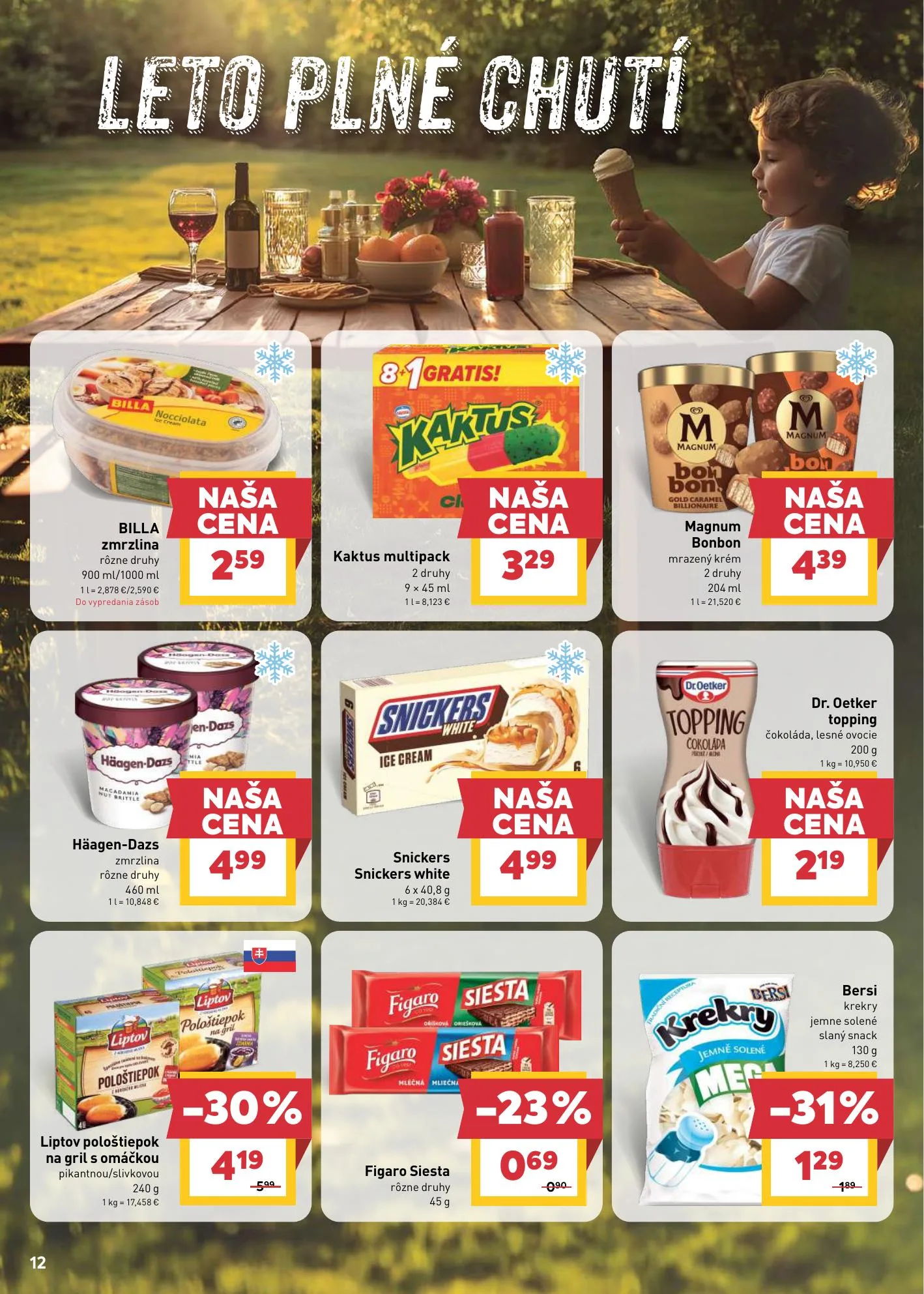 Billa akciós újság Szlovákia 07.01–07.07 – 12. oldal