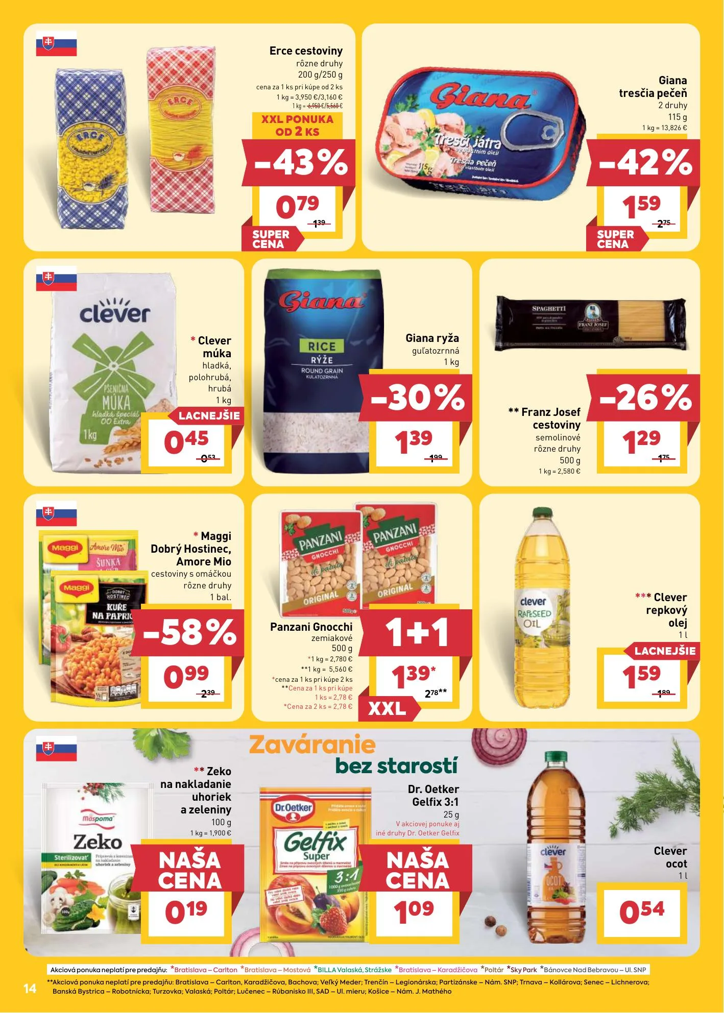 Billa akciós újság Szlovákia 07.01–07.07 – 14. oldal