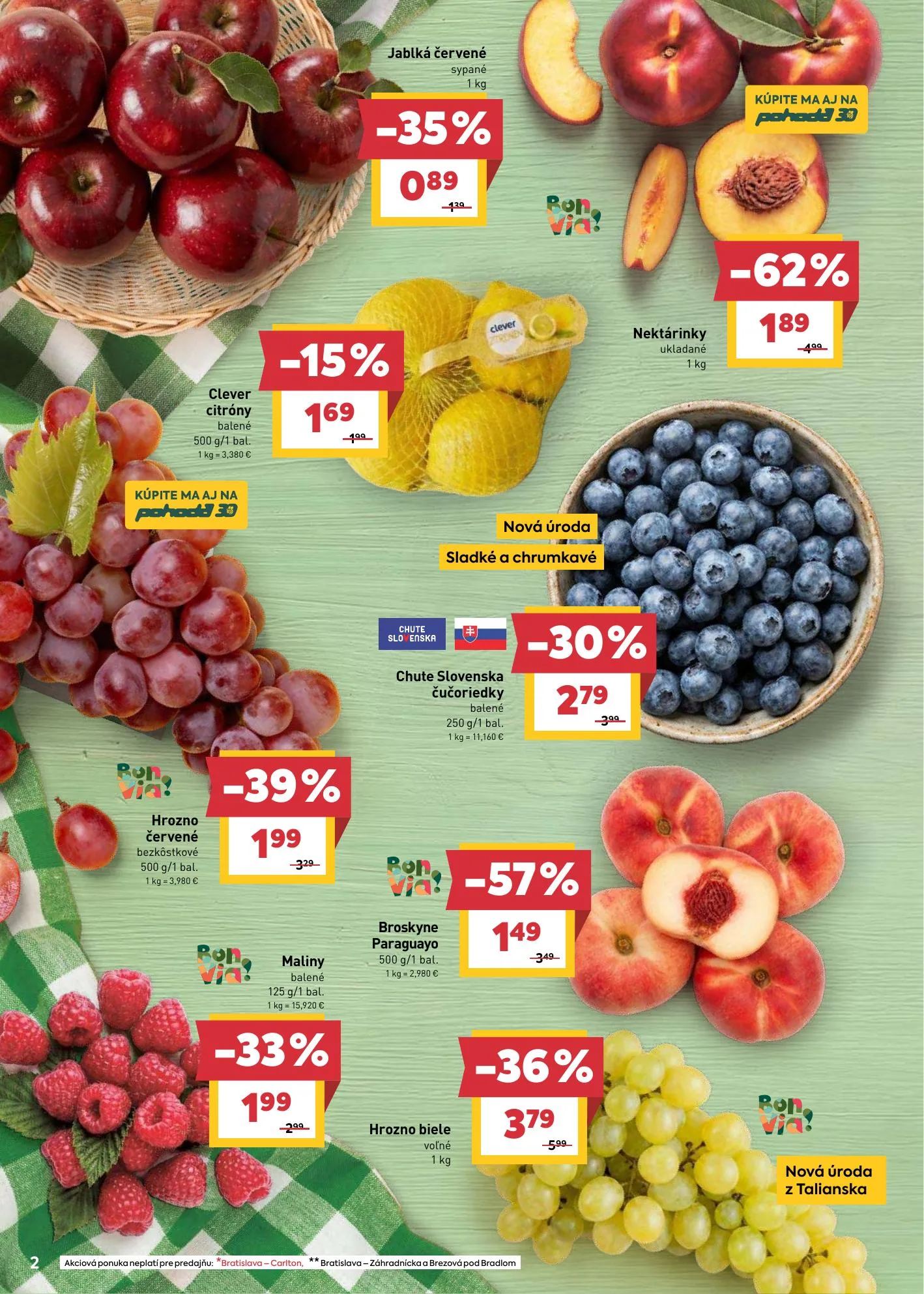 Billa akciós újság Szlovákia 07.01–07.07 – 2. oldal