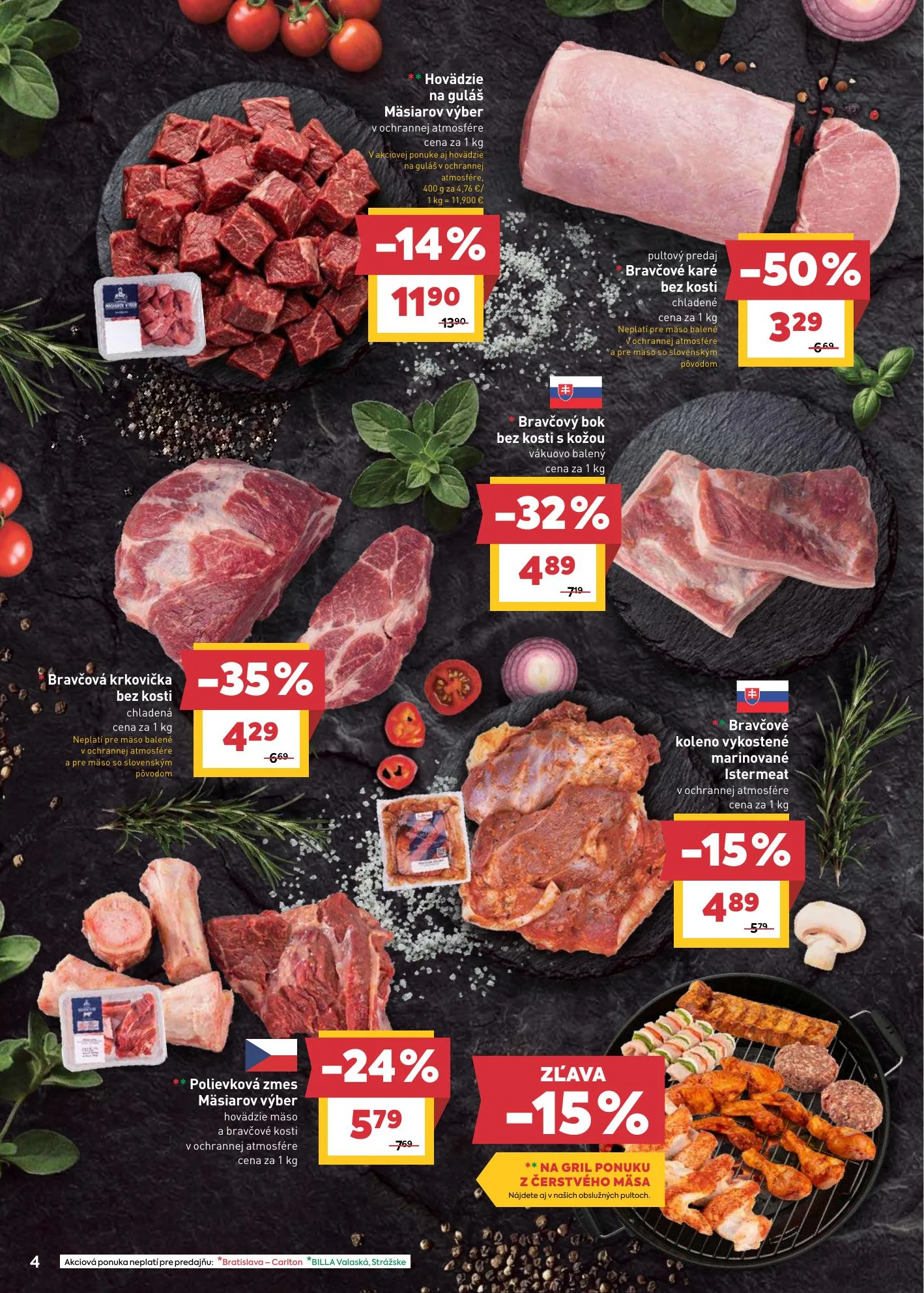 Billa akciós újság Szlovákia 07.01–07.07 – 4. oldal