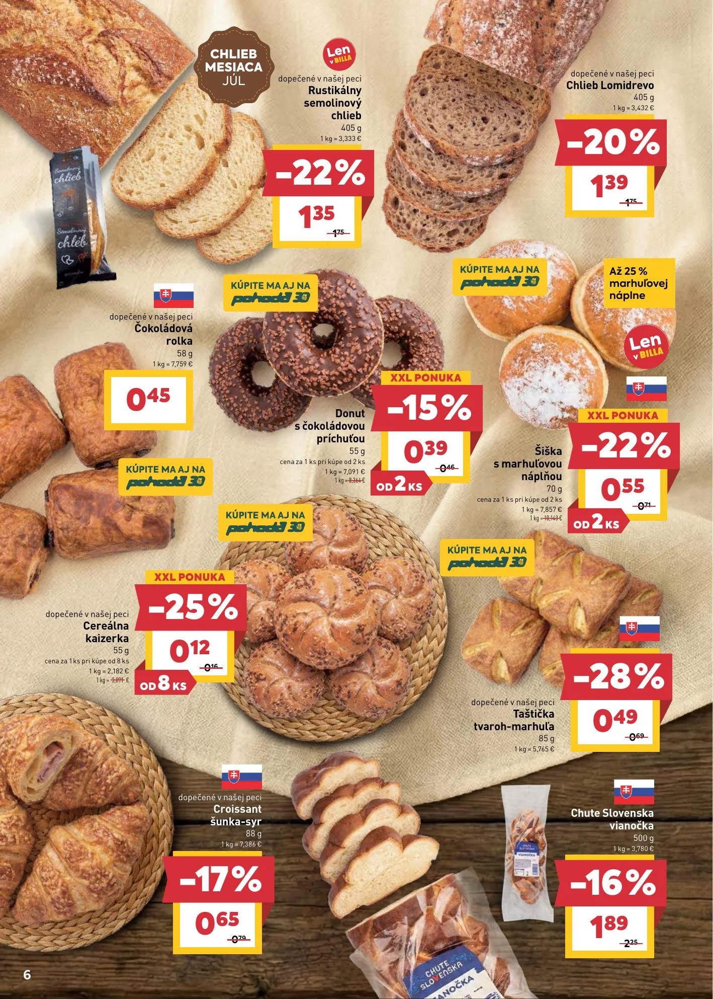Billa akciós újság Szlovákia 07.01–07.07 – 6. oldal