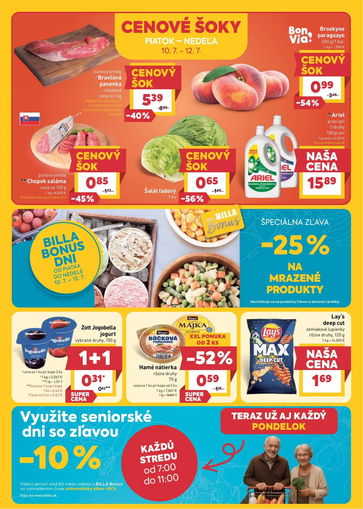 Billa akciós újság Szlovákia 07.08–07.14 – 2. oldal