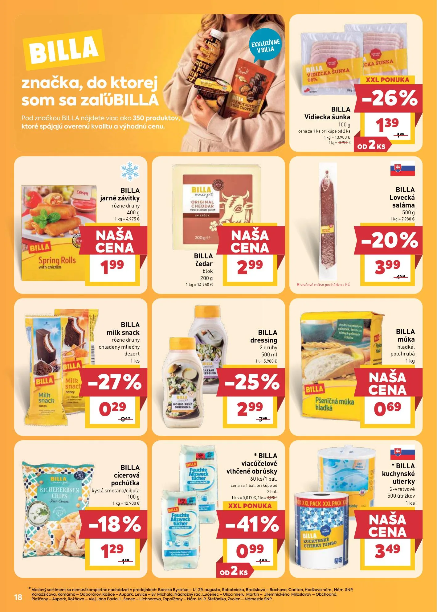 Billa akciós újság Szlovákia 07.15–07.21 – 18. oldal