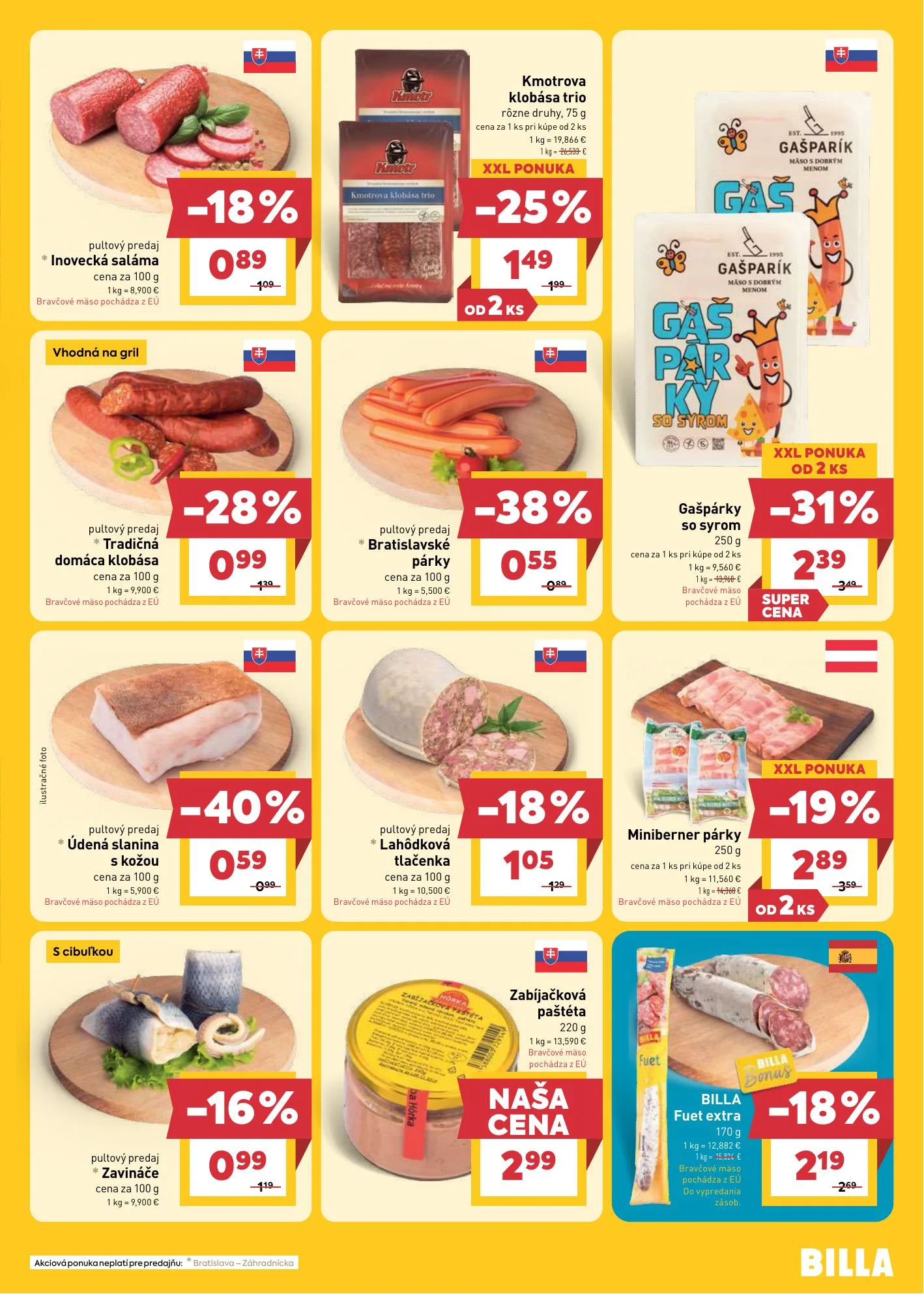 Billa akciós újság Szlovákia 07.15–07.21 – 7. oldal