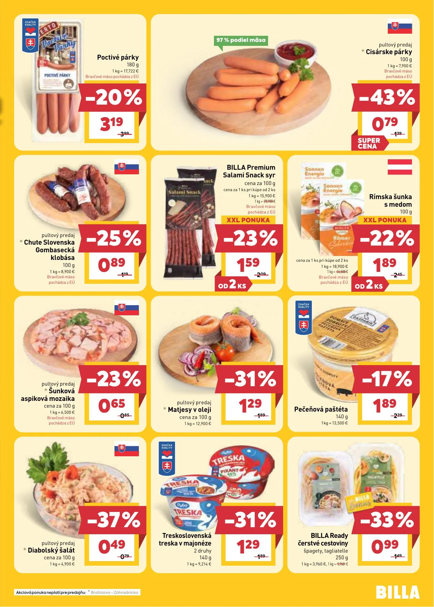 Billa akciós újság Szlovákia 07.22–07.28 – 7. oldal