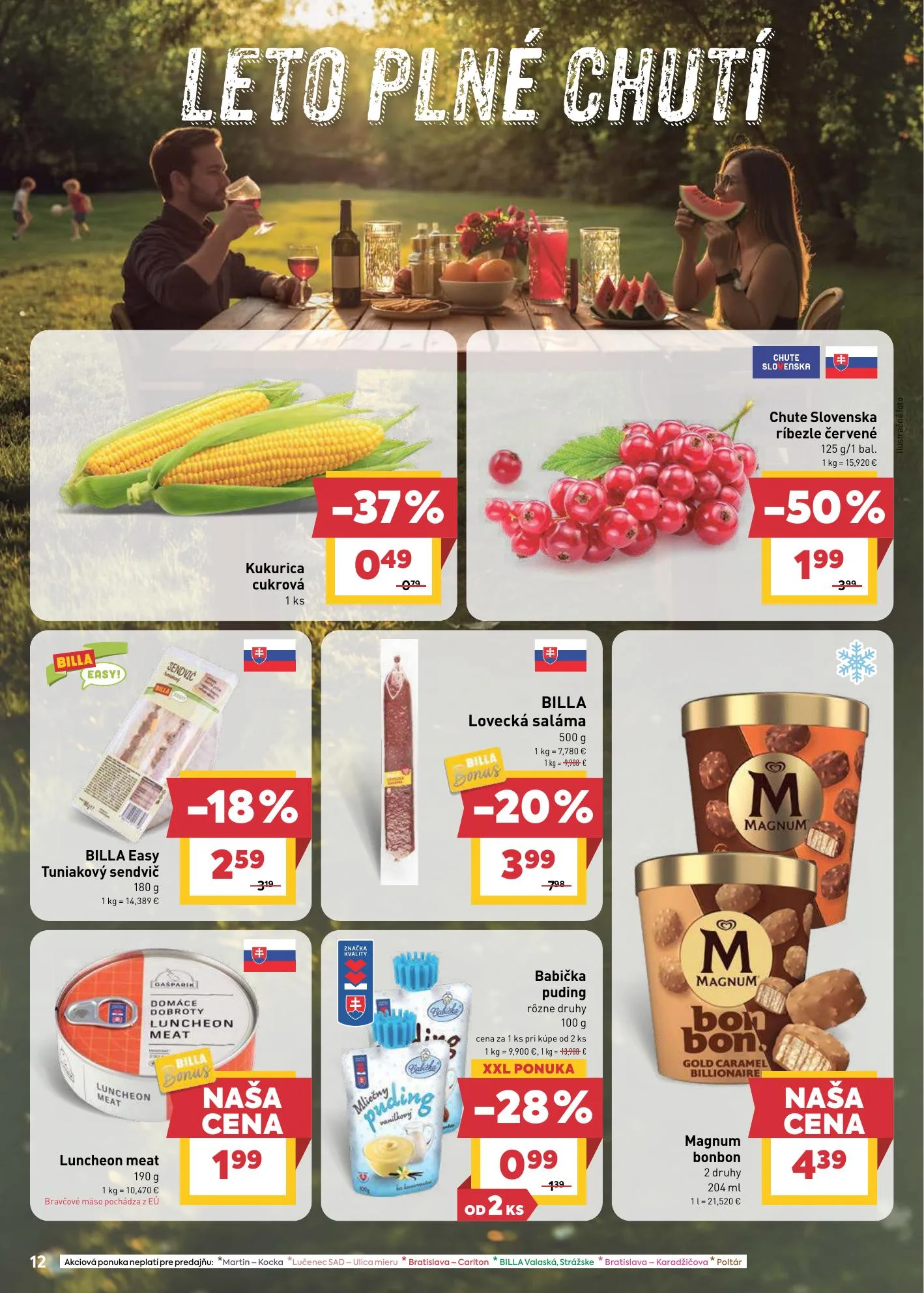 Billa akciós újság Szlovákia 07.29–08.04 – 12. oldal