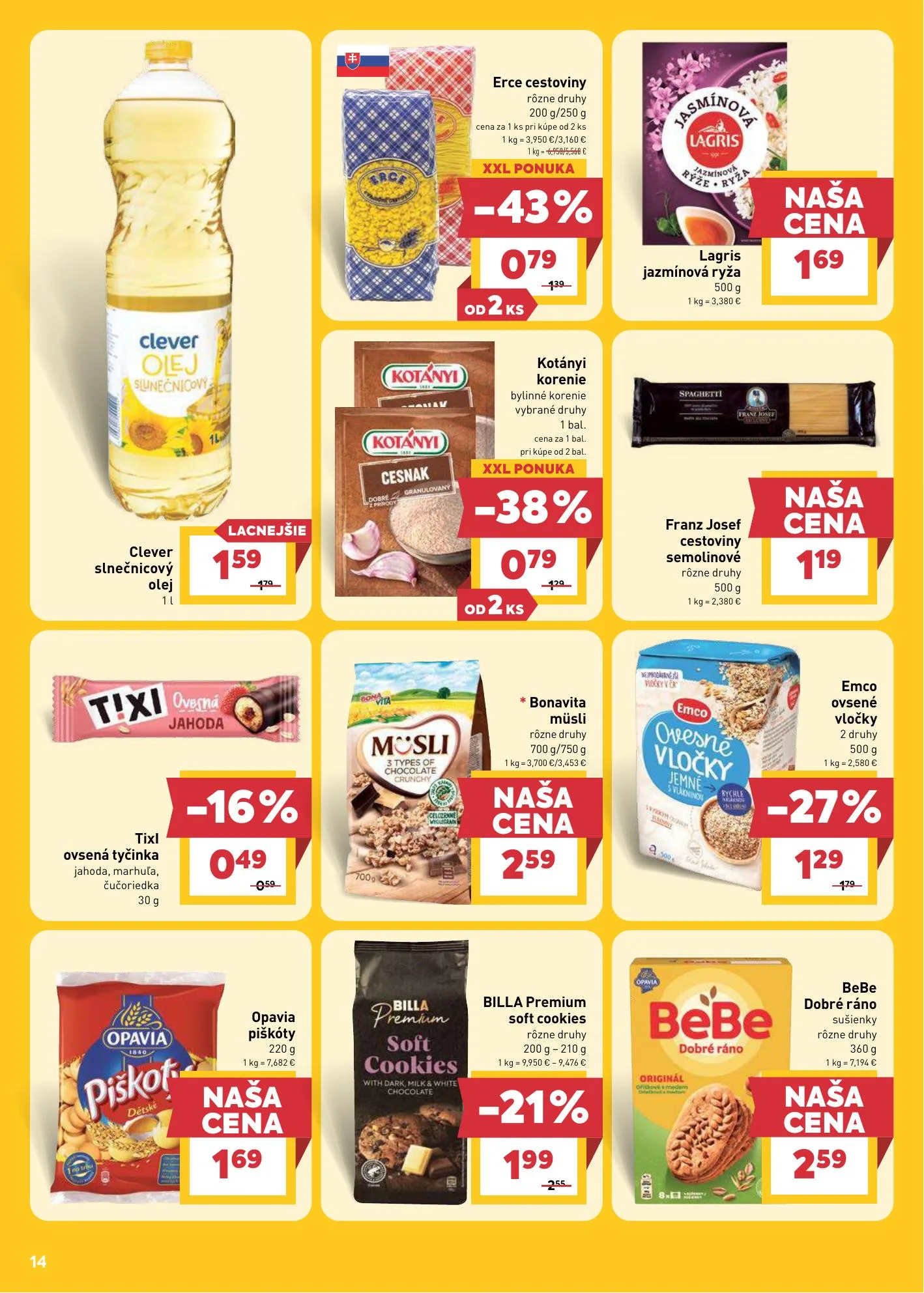 Billa akciós újság Szlovákia 07.29–08.04 – 14. oldal