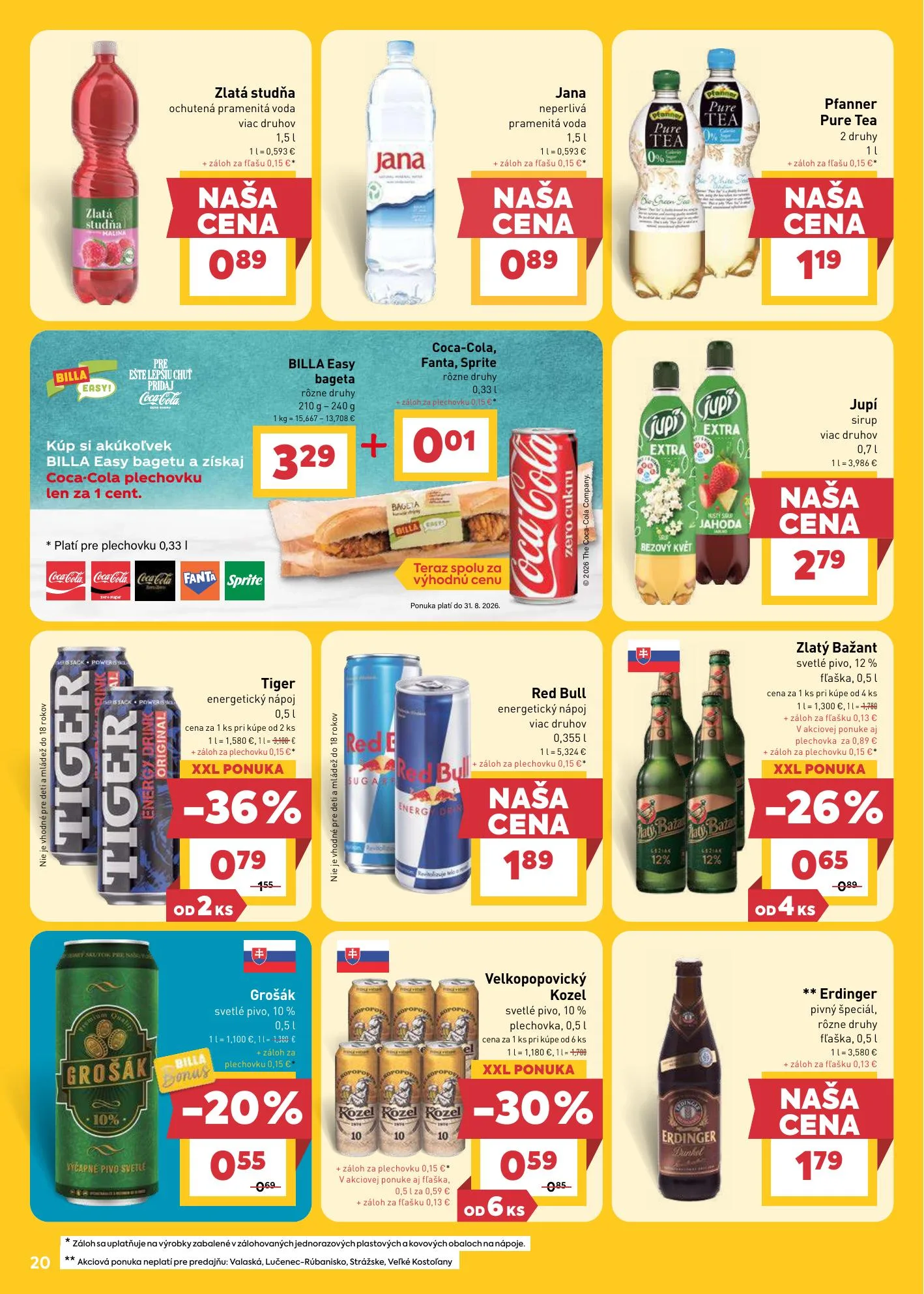 Billa akciós újság Szlovákia 07.29–08.04 – 20. oldal