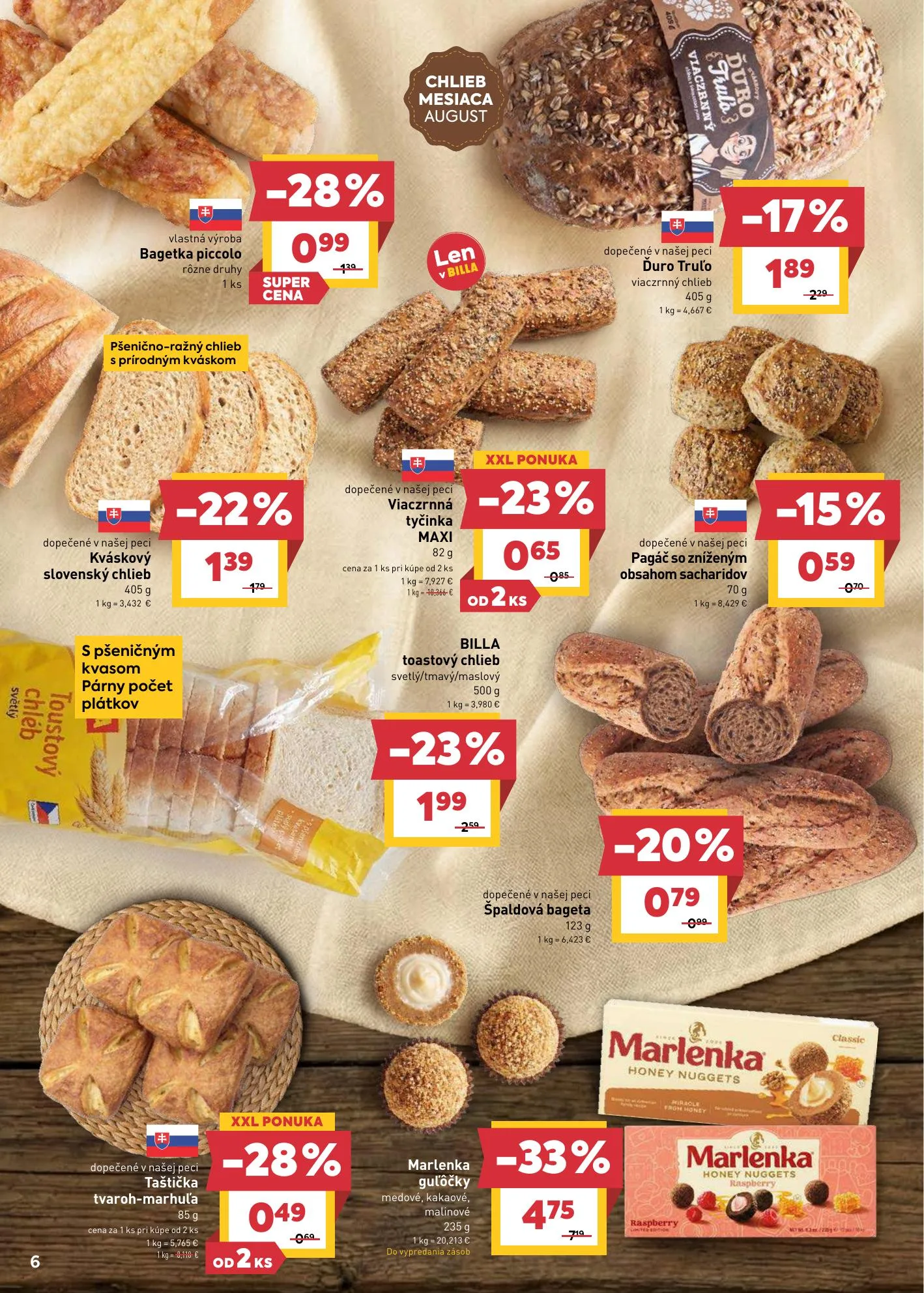 Billa akciós újság Szlovákia 07.29–08.04 – 6. oldal