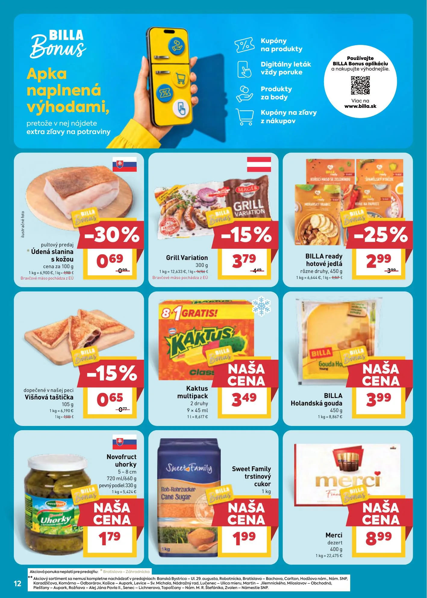 Billa akciós újság Szlovákia 08.05–08.11 – 12. oldal