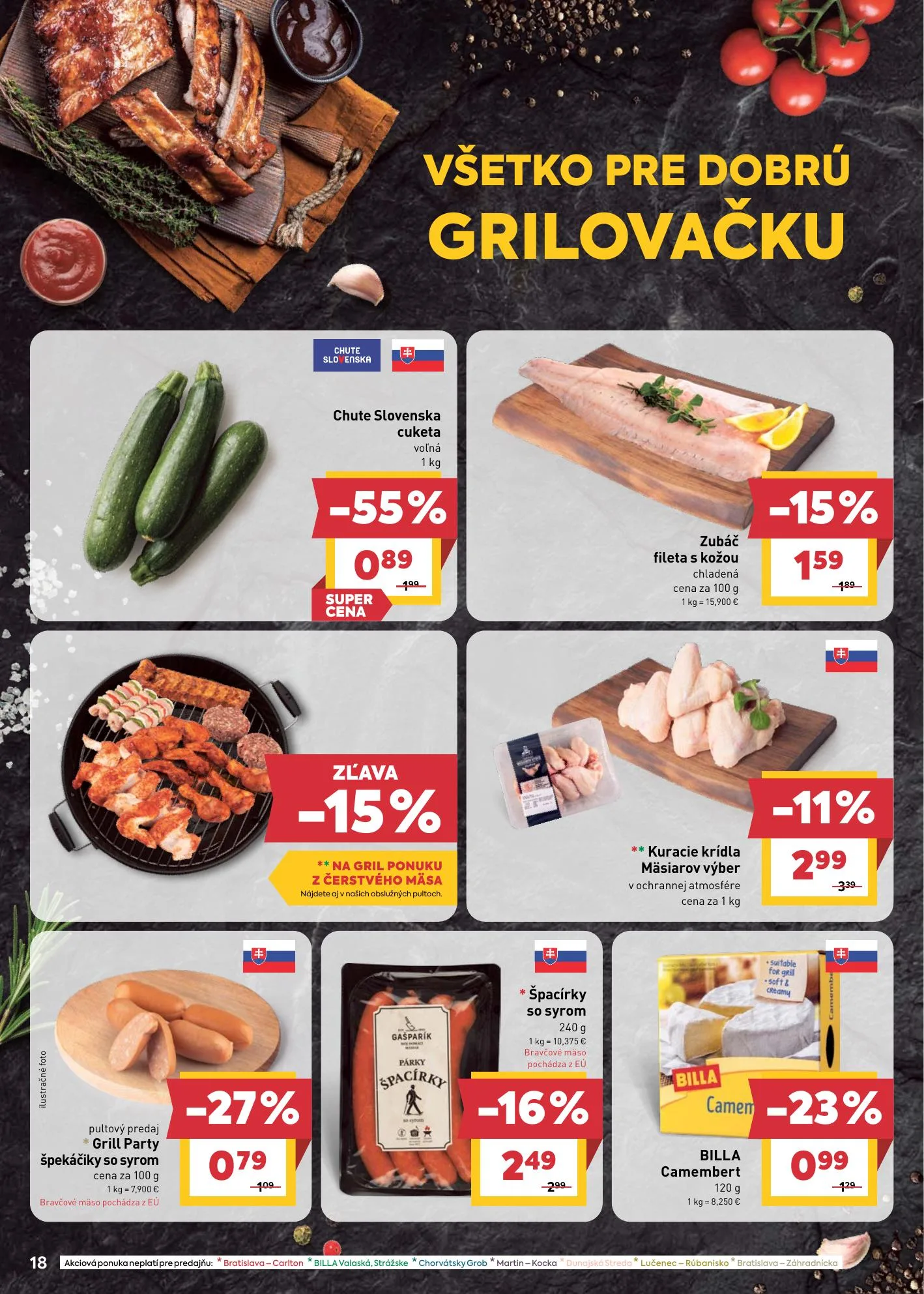 Billa akciós újság Szlovákia 08.05–08.11 – 18. oldal