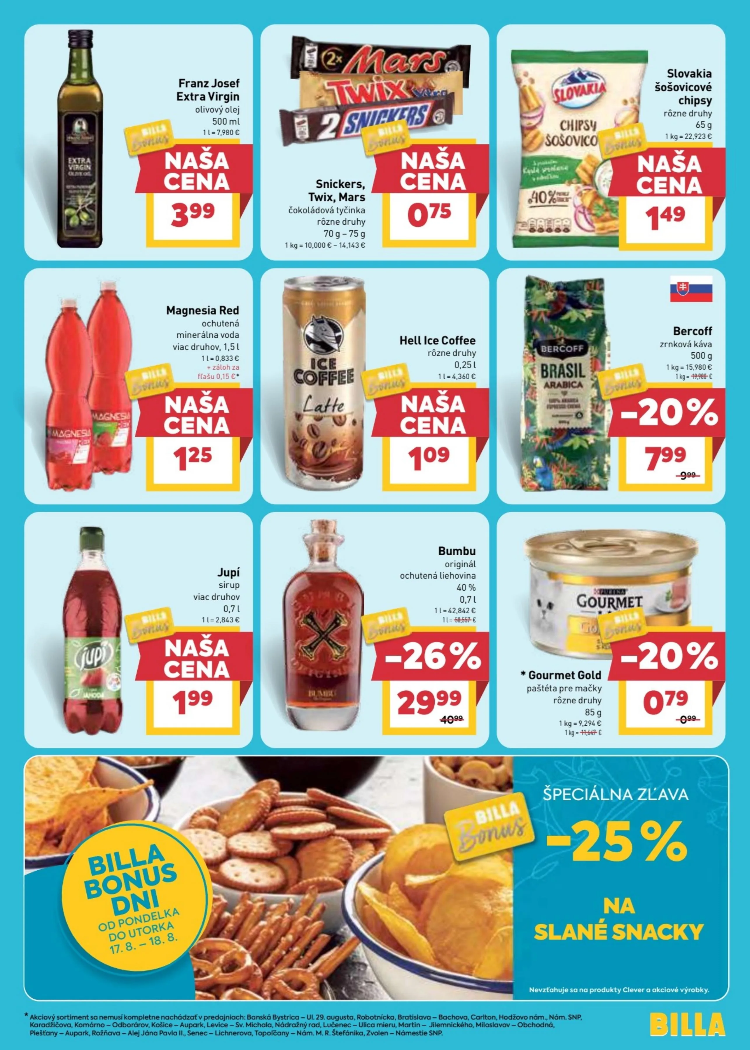 Billa akciós újság Szlovákia 08.12–08.18 – 15. oldal