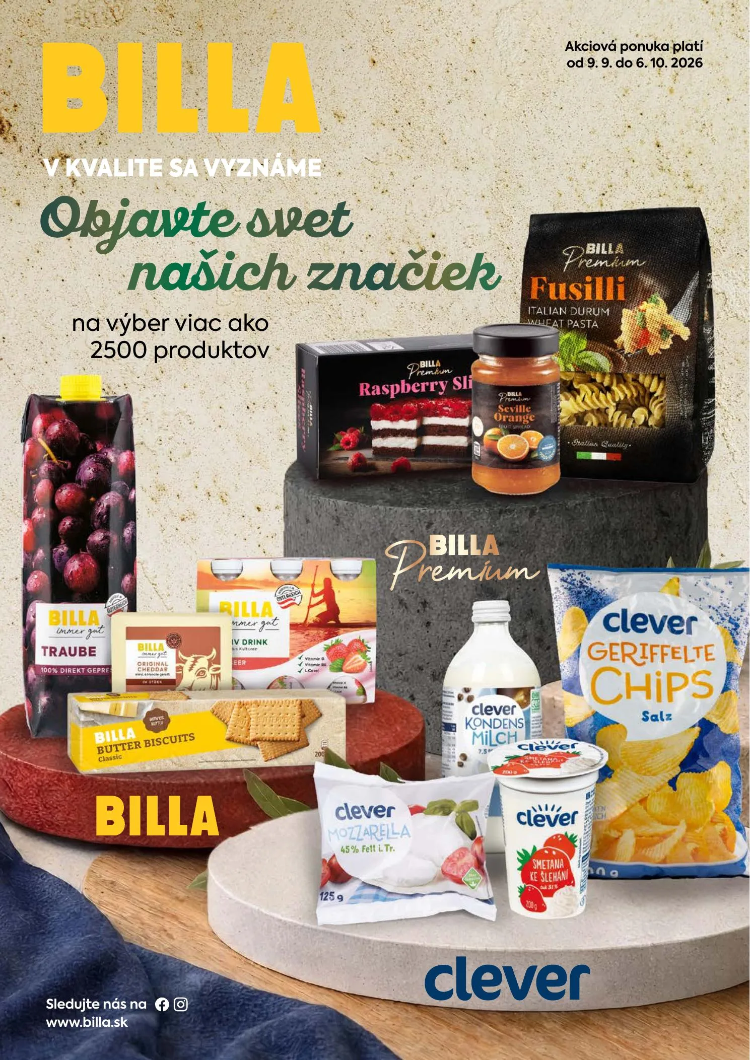 Billa akciós újság Szlovákia 09.09–10.06