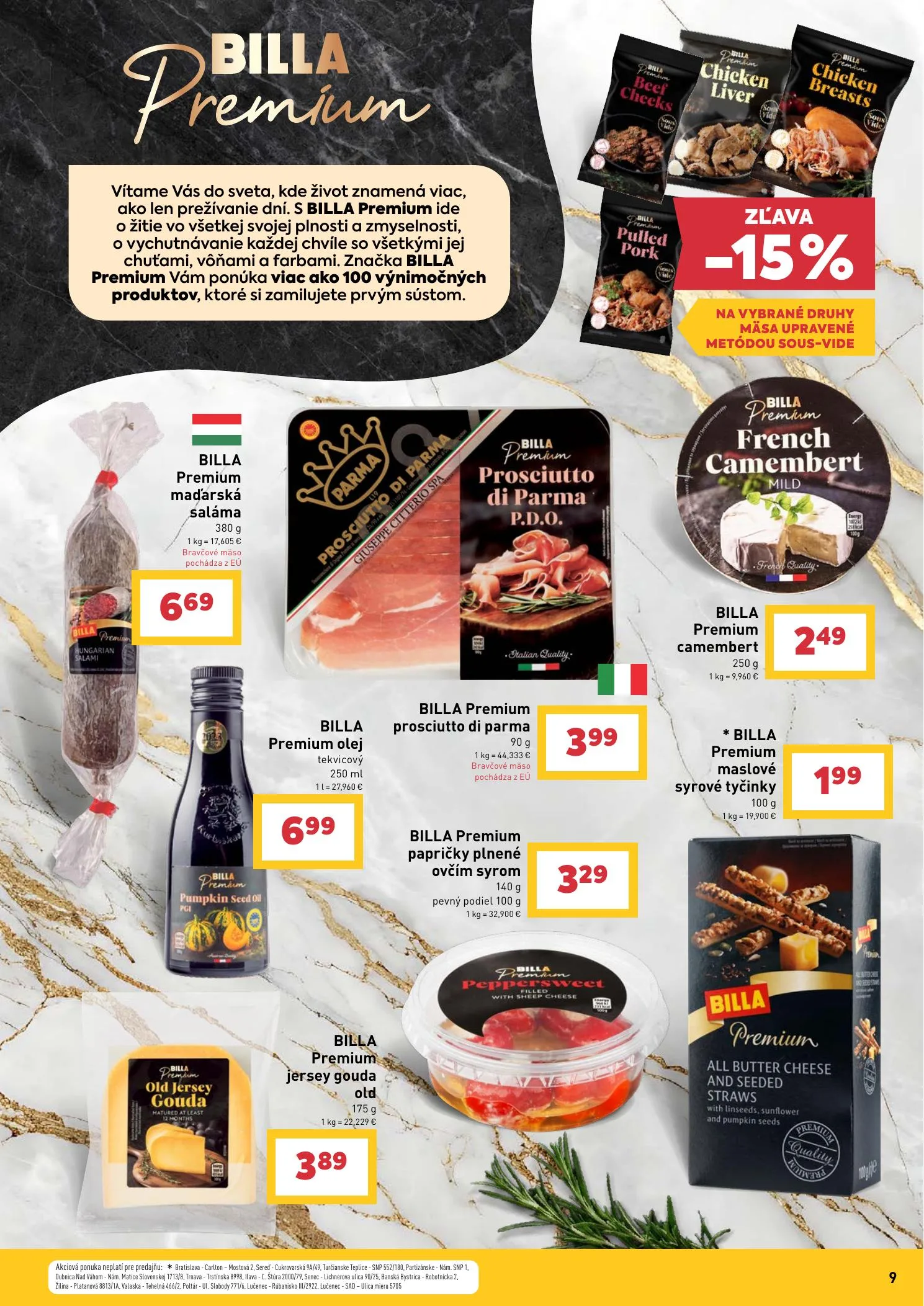 Billa akciós újság Szlovákia 09.09–10.06 – 9. oldal