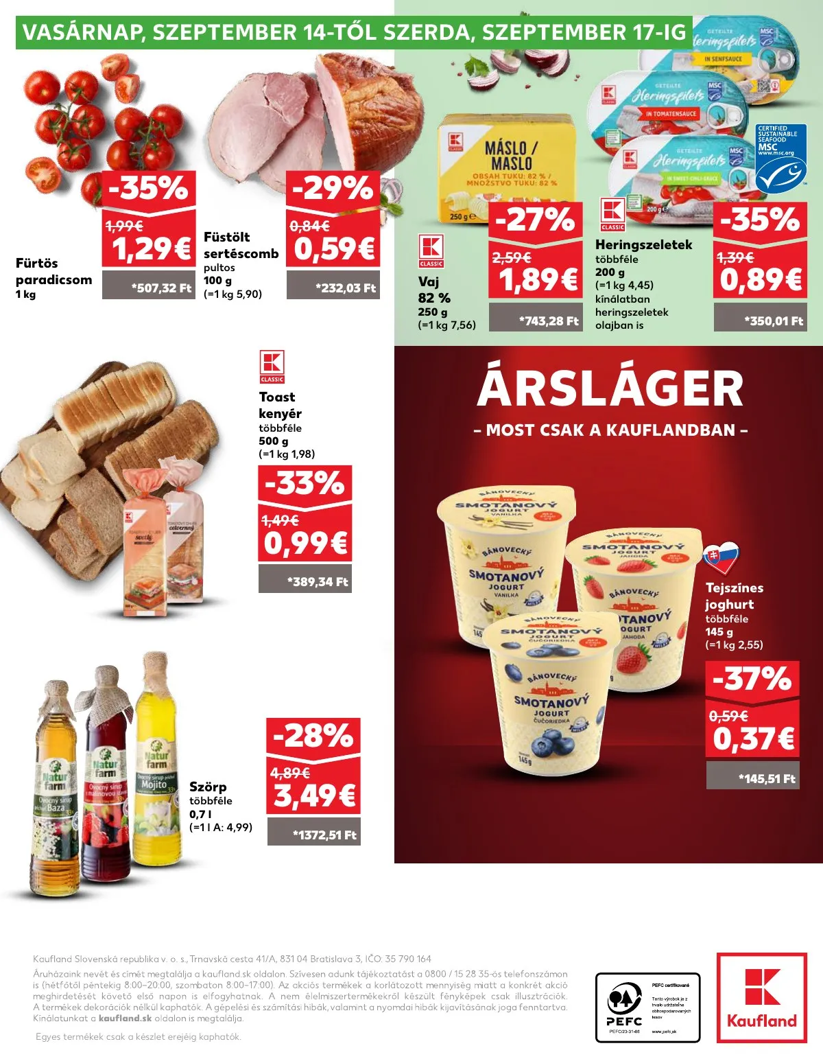 Kaufland akciós újság Dunaszerdahely Nagymegyer 09.11–09.17 – 40. oldal