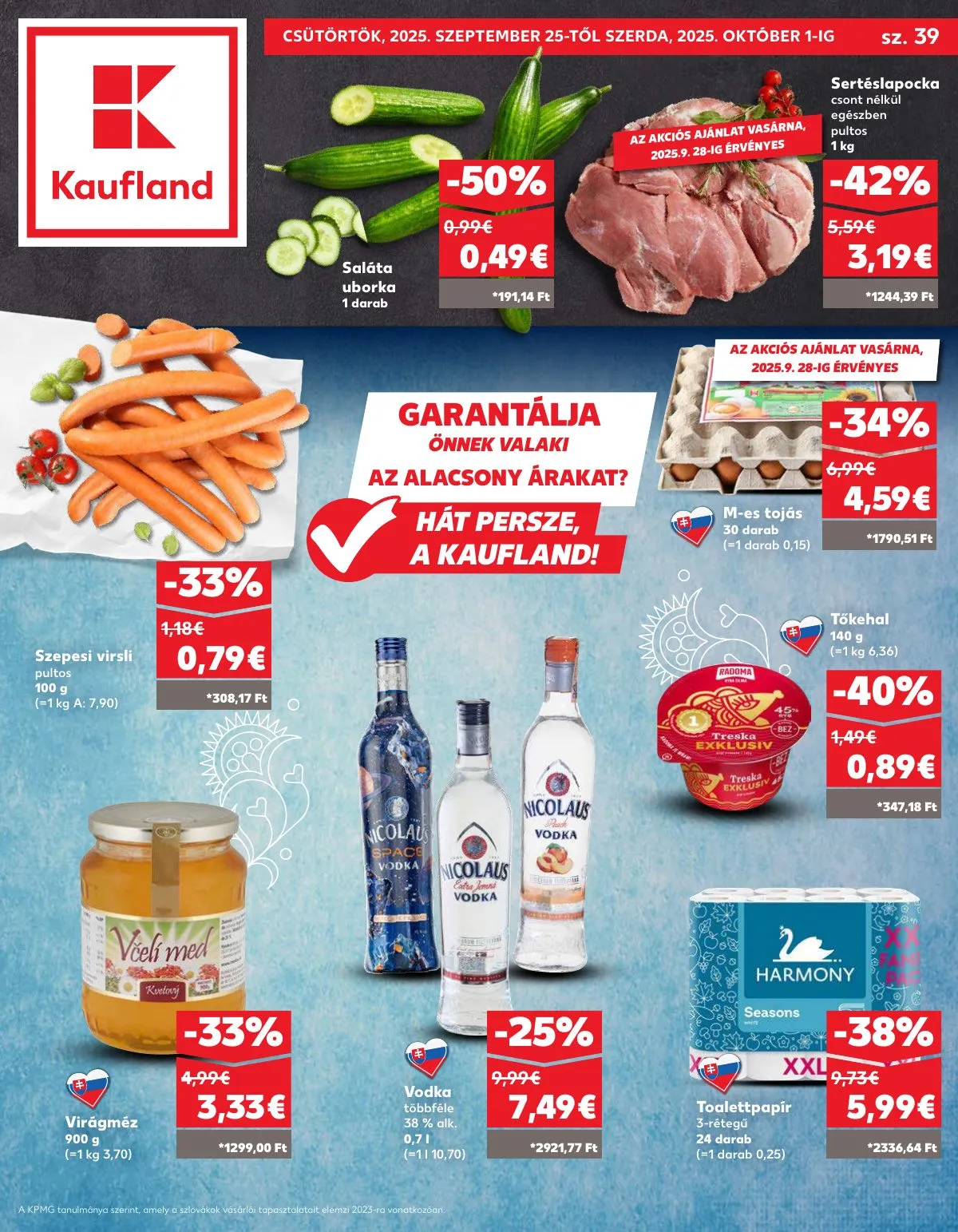 Kaufland akciós újság Dunaszerdahely Nagymegyer 09.25–10.01
