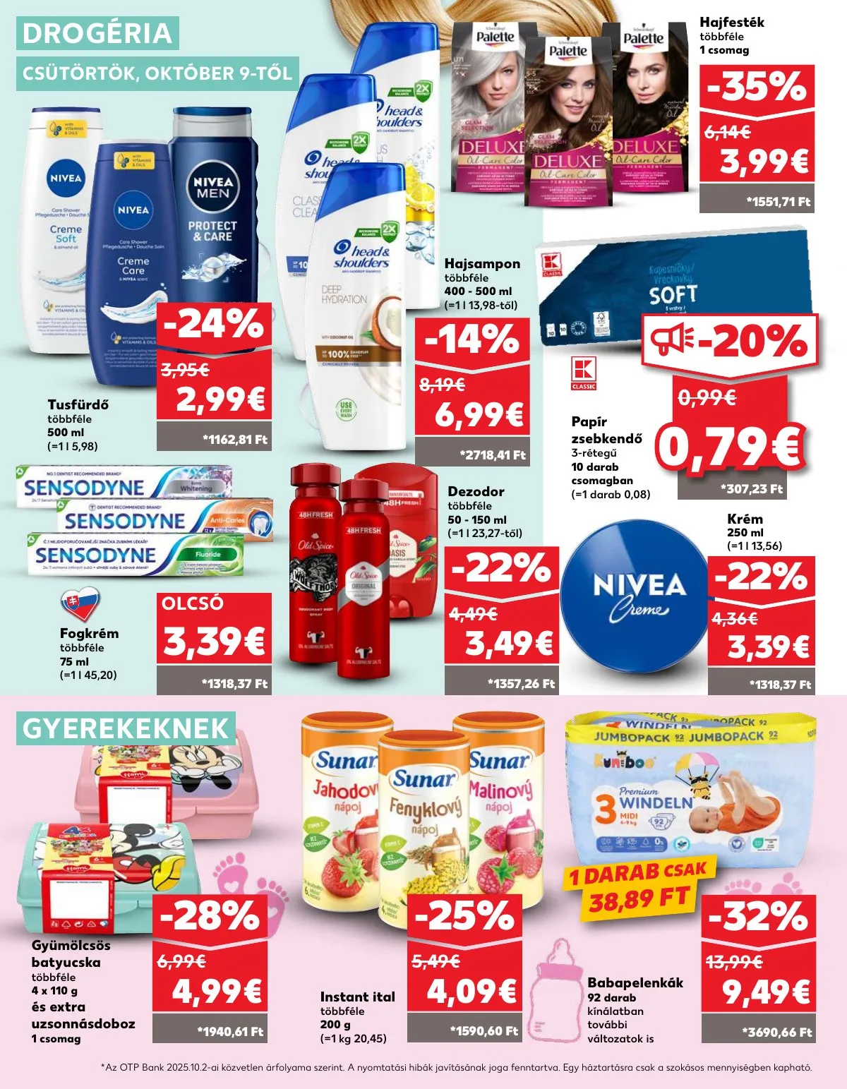 Kaufland akciós újság Dunaszerdahely Nagymegyer 10.09–10.15 – 32. oldal