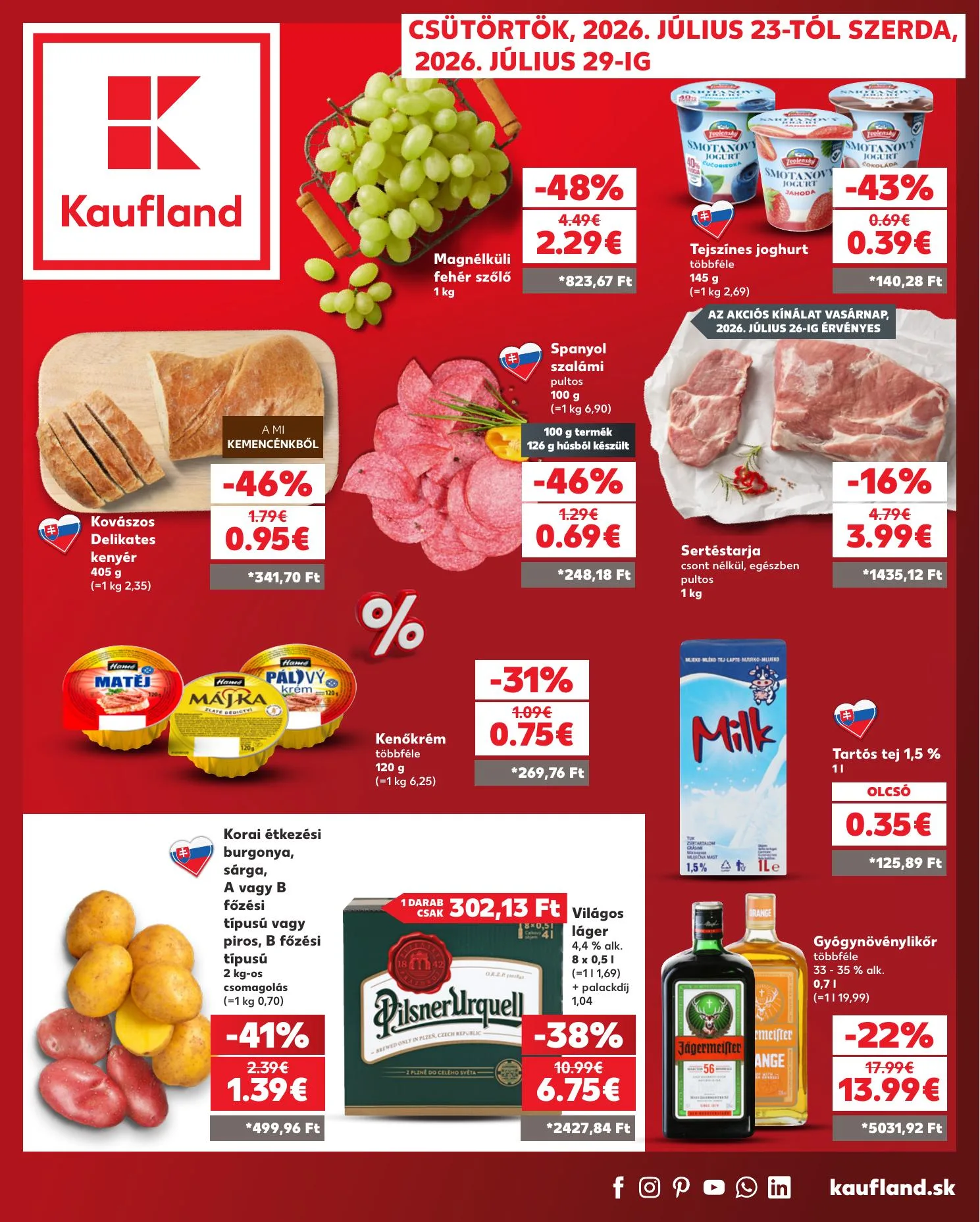 Kaufland akciós újság Dunaszerdahely Nagymegyer 07.23–07.29