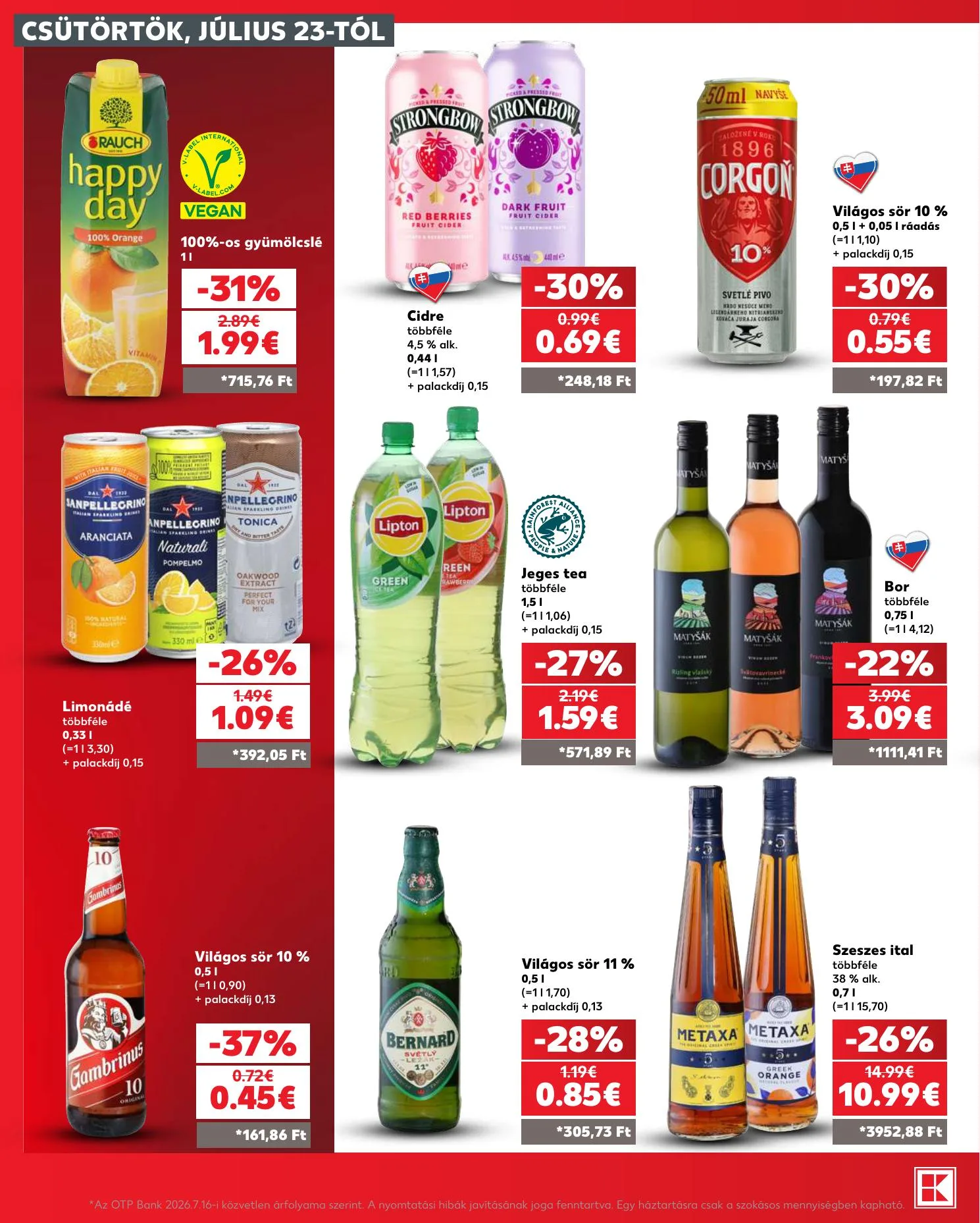 Kaufland akciós újság Dunaszerdahely Nagymegyer 07.23–07.29 – 26. oldal