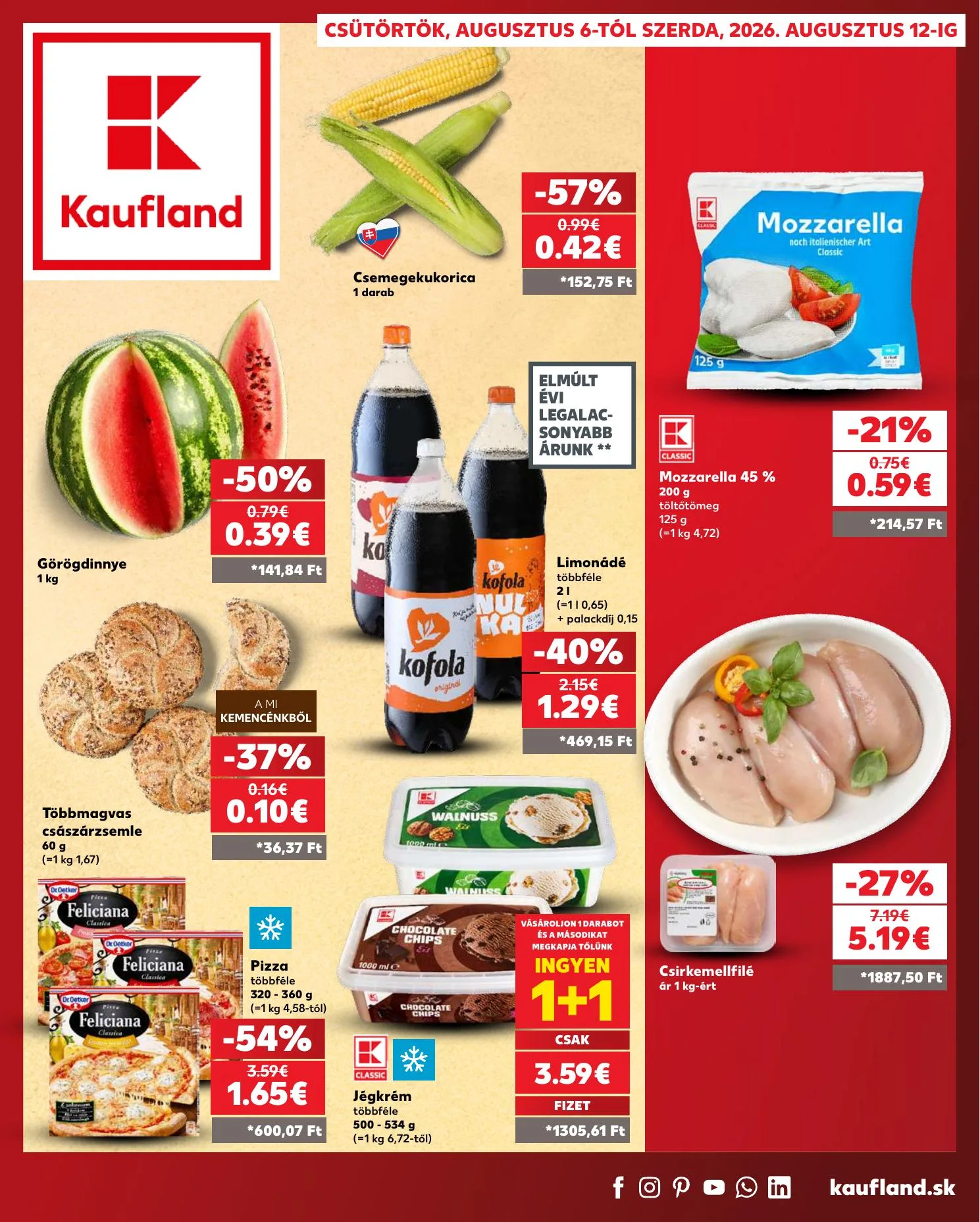 Kaufland akciós újság Dunaszerdahely Nagymegyer 08.06–08.12