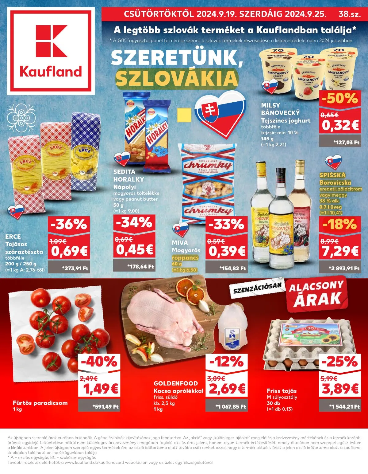 Kaufland akciós újság Losonc Rozsnyo Toketerebes Nagykurtos 09.19–09.25