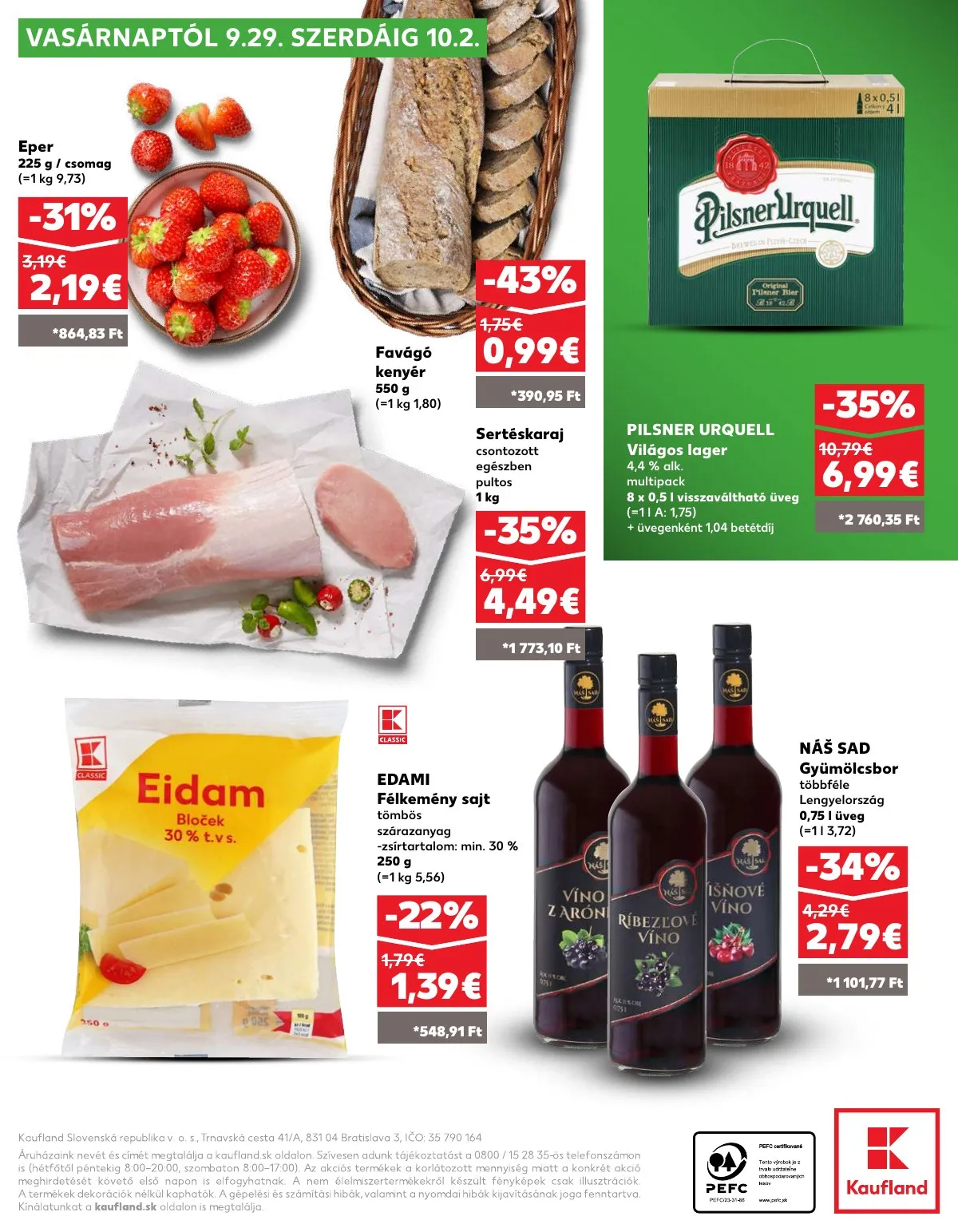 Kaufland akciós újság Losonc Rozsnyo Toketerebes Nagykurtos 09.26–10.02 – 38. oldal
