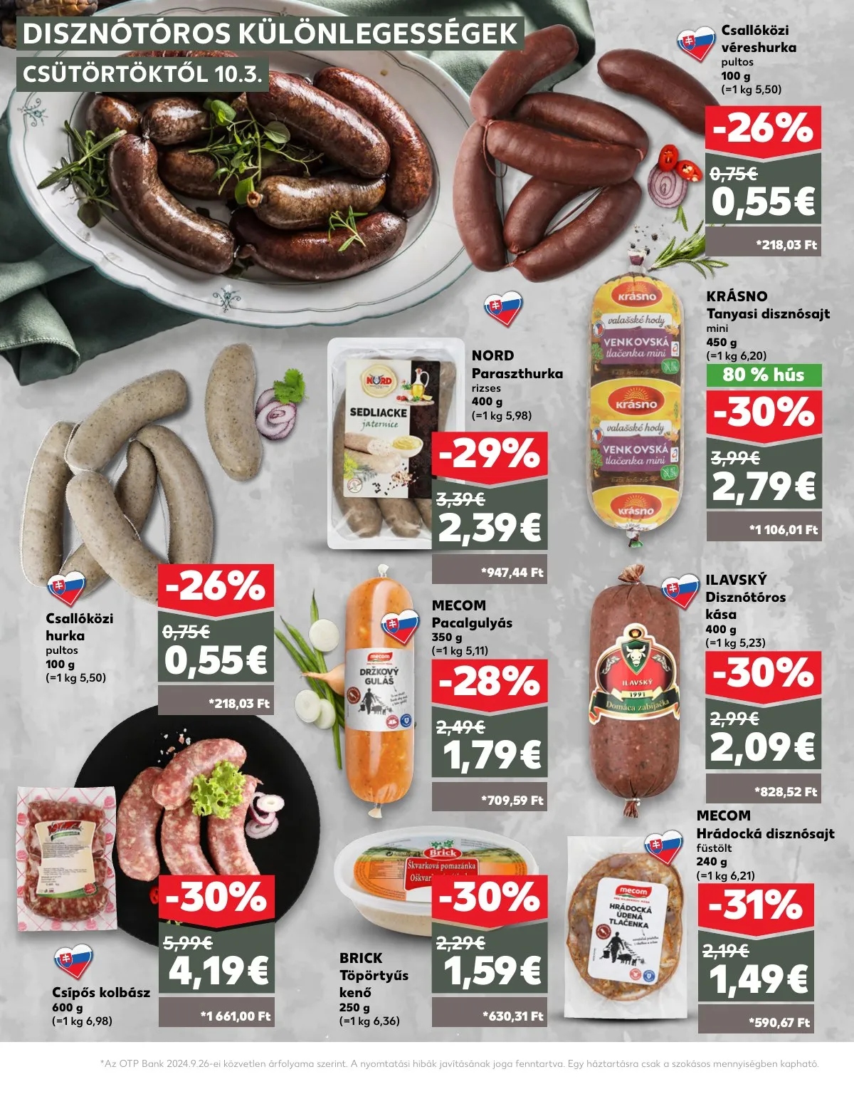 Kaufland akciós újság Losonc Rozsnyo Toketerebes Nagykurtos 10.03–10.09 – 20. oldal