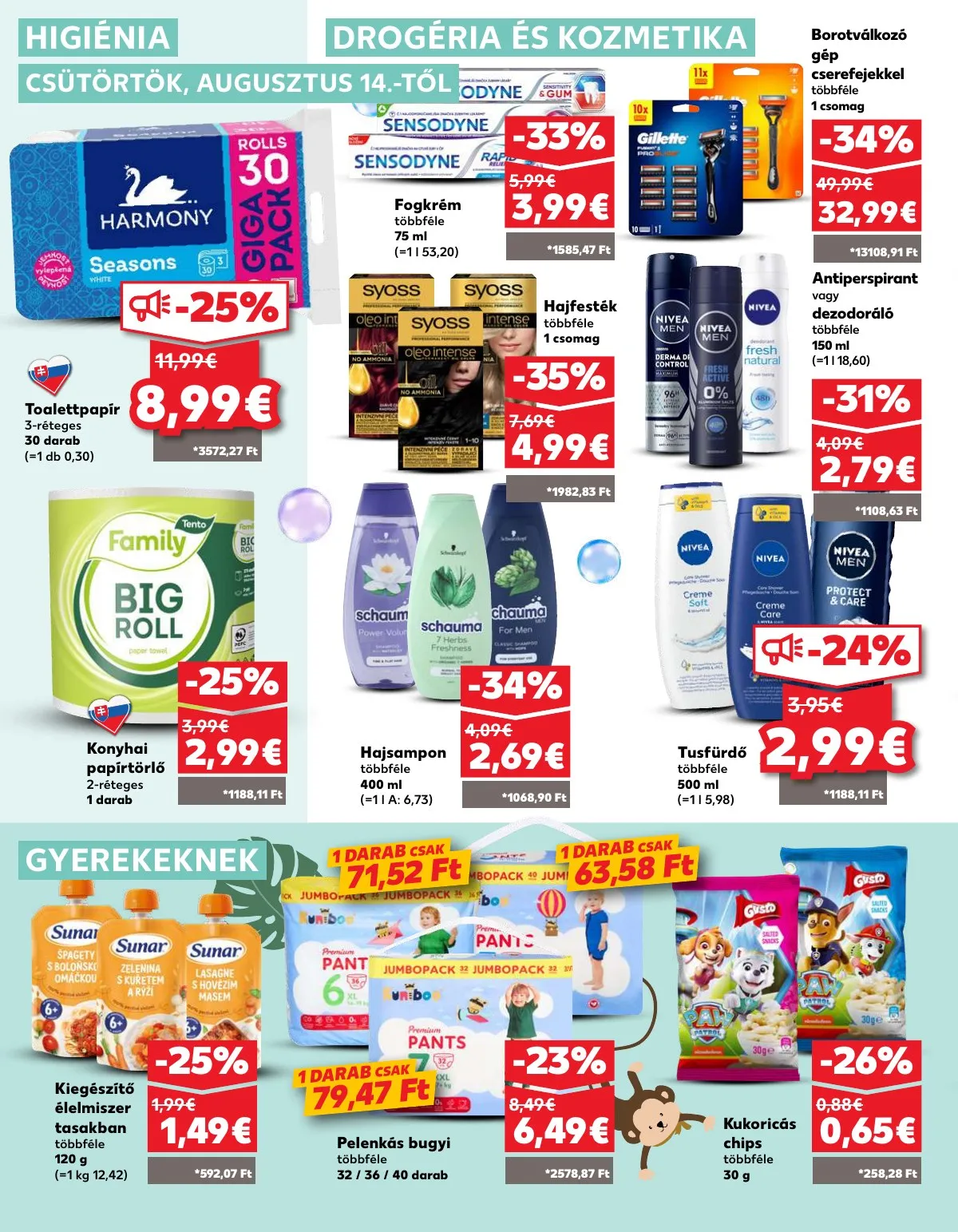 Kaufland akciós újság Losonc Rozsnyo Toketerebes Nagykurtos 08.14–08.20 – 32. oldal