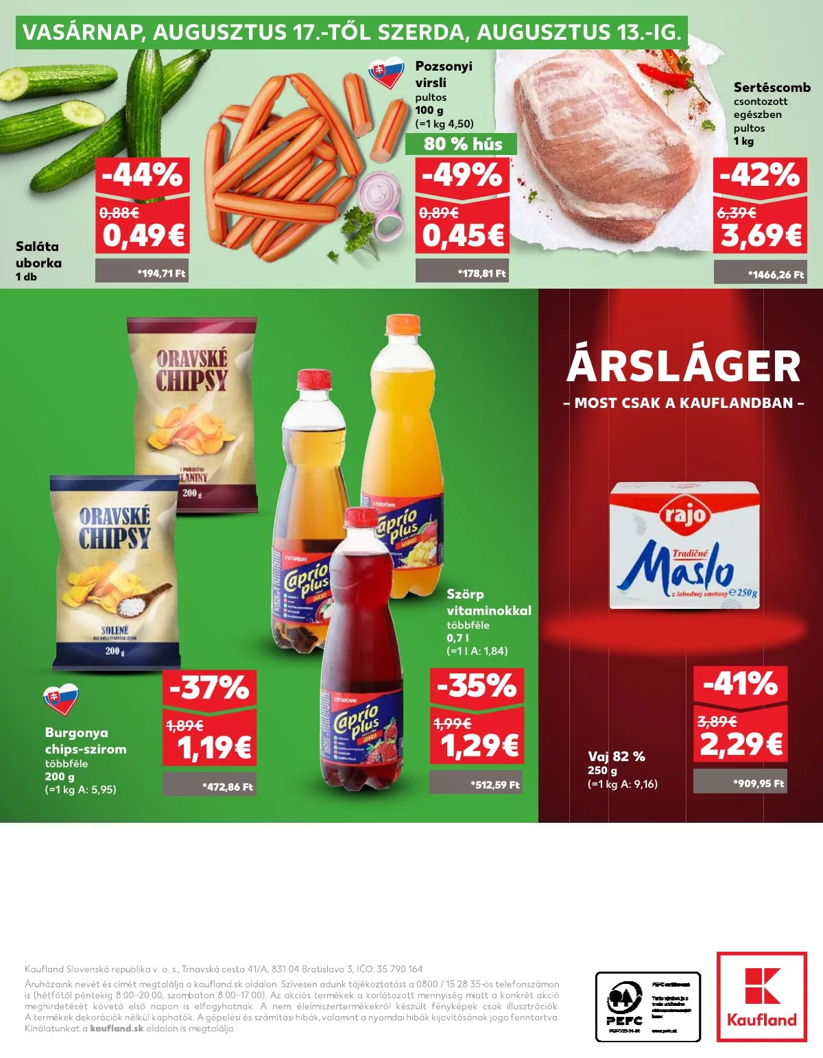 Kaufland akciós újság Losonc Rozsnyo Toketerebes Nagykurtos 08.14–08.20 – 40. oldal