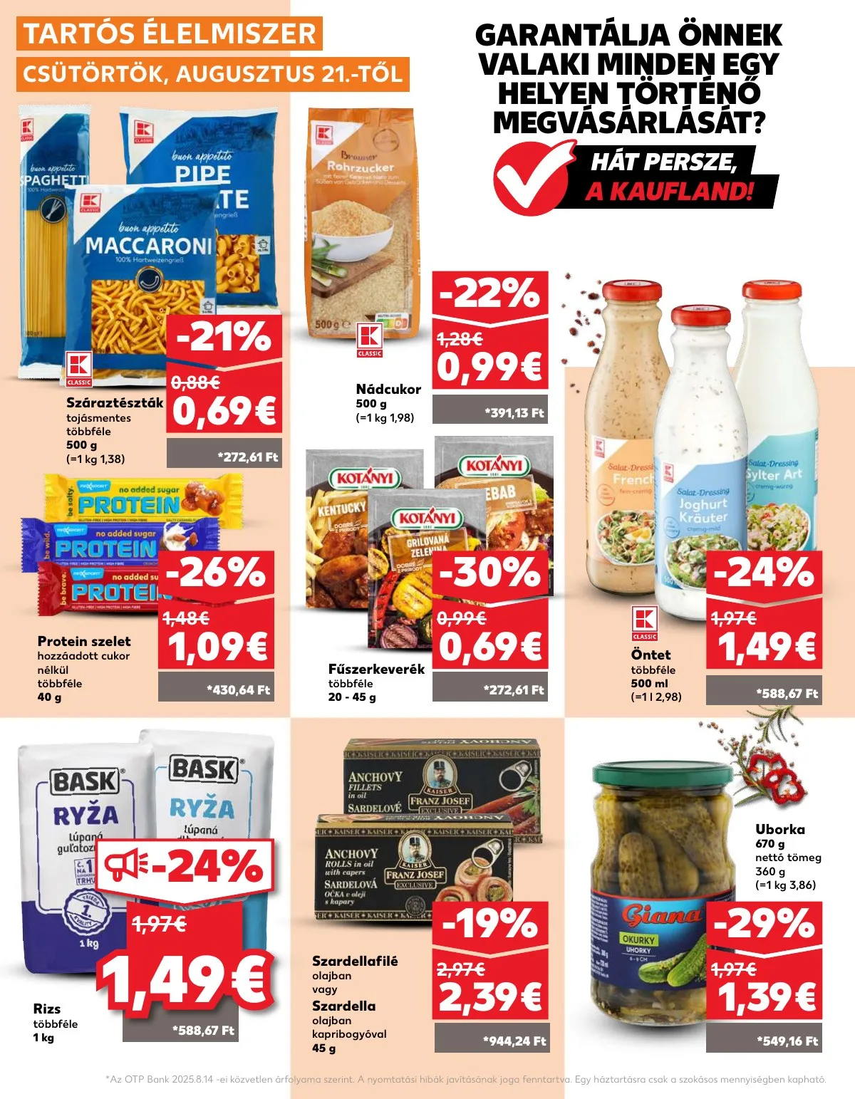 Kaufland akciós újság Losonc Rozsnyo Toketerebes Nagykurtos 08.21–08.28 – 28. oldal