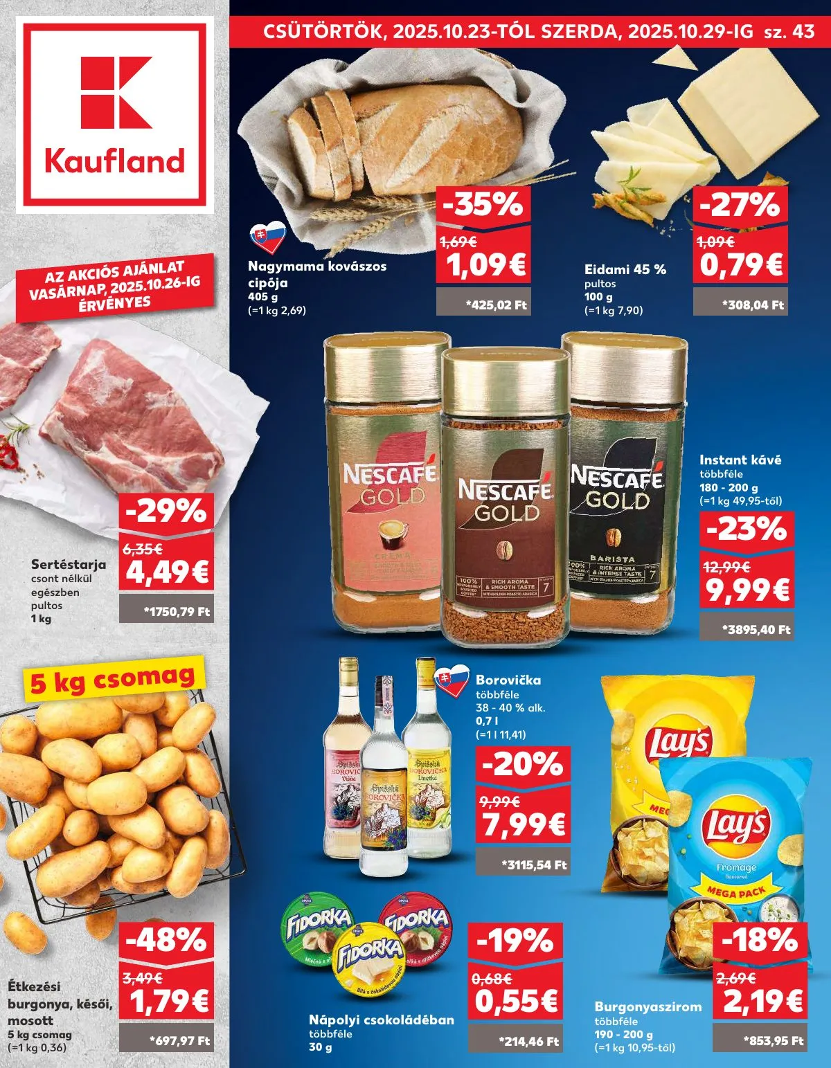 Kaufland akciós újság Losonc rozsnyo toketerebes nagykurtos 10.23–10.29