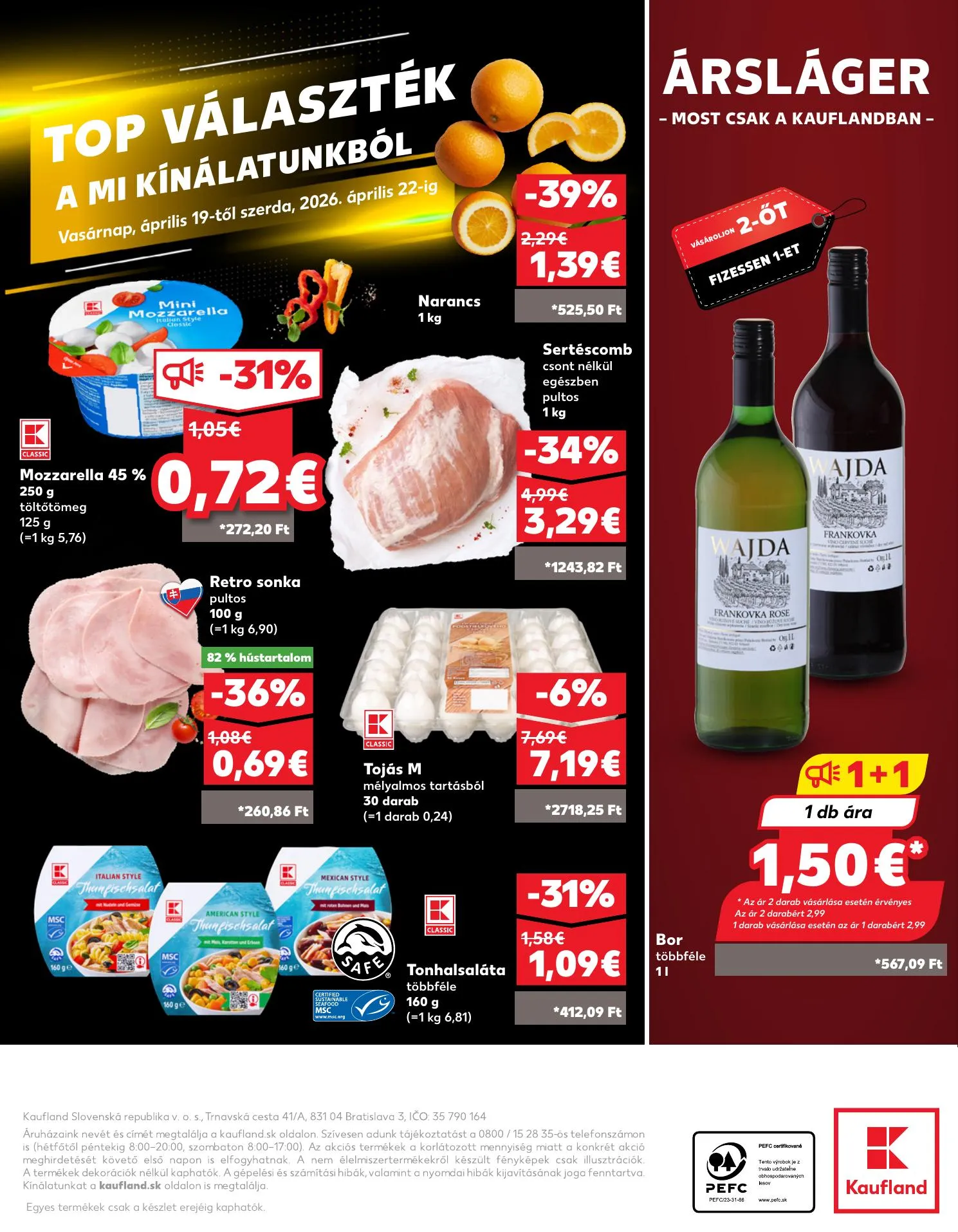 Kaufland akciós újság Losonc Rozsnyo Toketerebes Nagykurtos 04.16–04.22 – 34. oldal