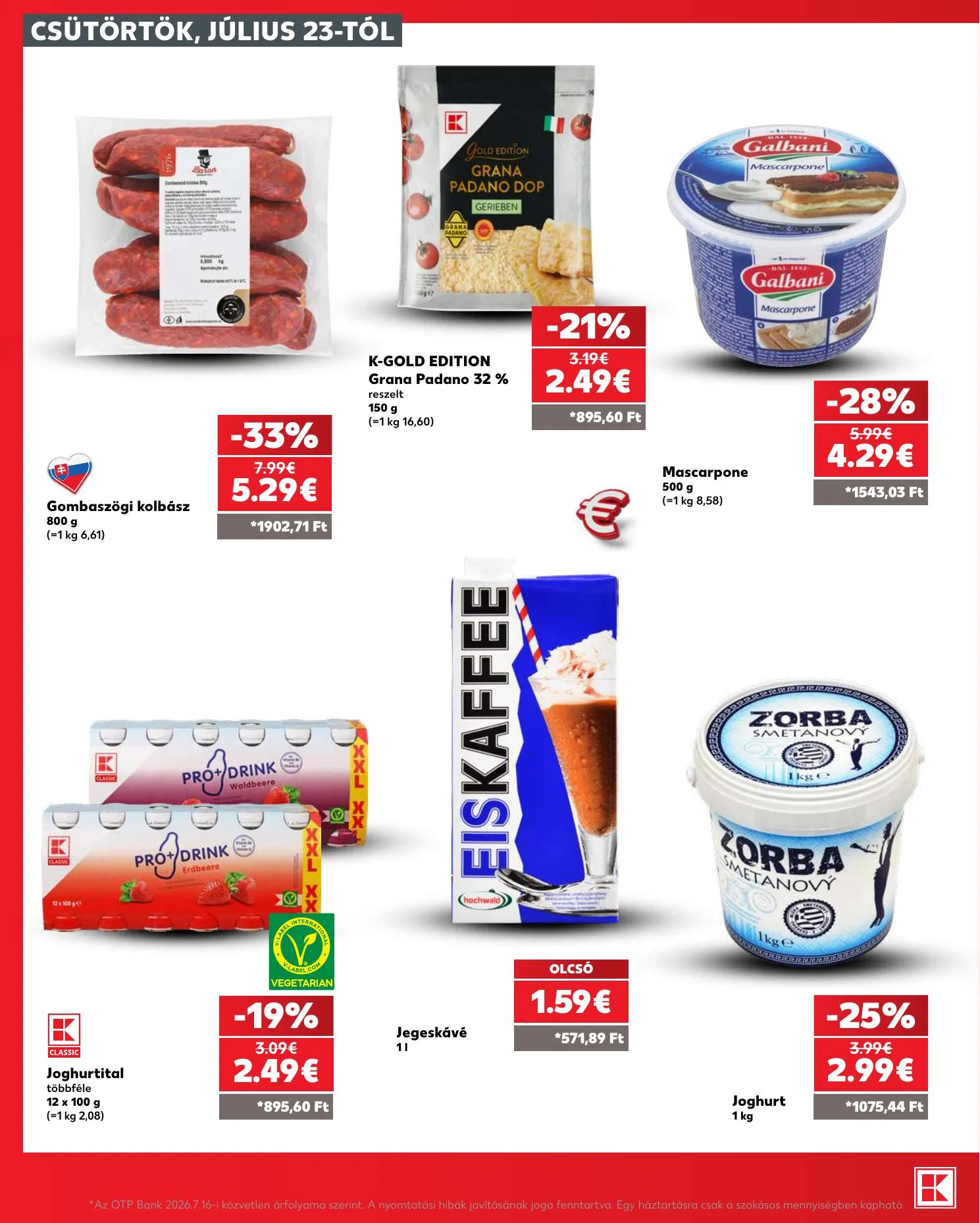 Kaufland akciós újság Losonc Rozsnyo Toketerebes Nagykurtos 07.23–07.29 – 12. oldal