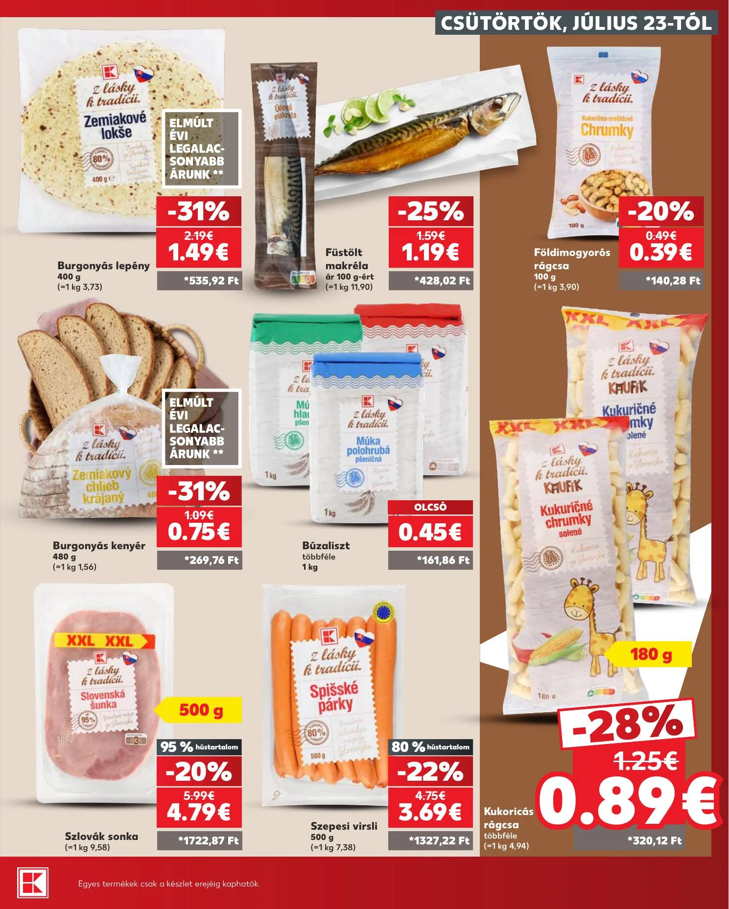 Kaufland akciós újság Losonc Rozsnyo Toketerebes Nagykurtos 07.23–07.29 – 23. oldal