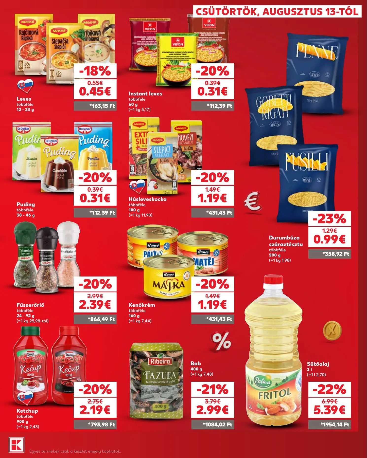 Kaufland akciós újság Losonc Rozsnyo Toketerebes Nagykurtos 08.13–08.19 – 15. oldal