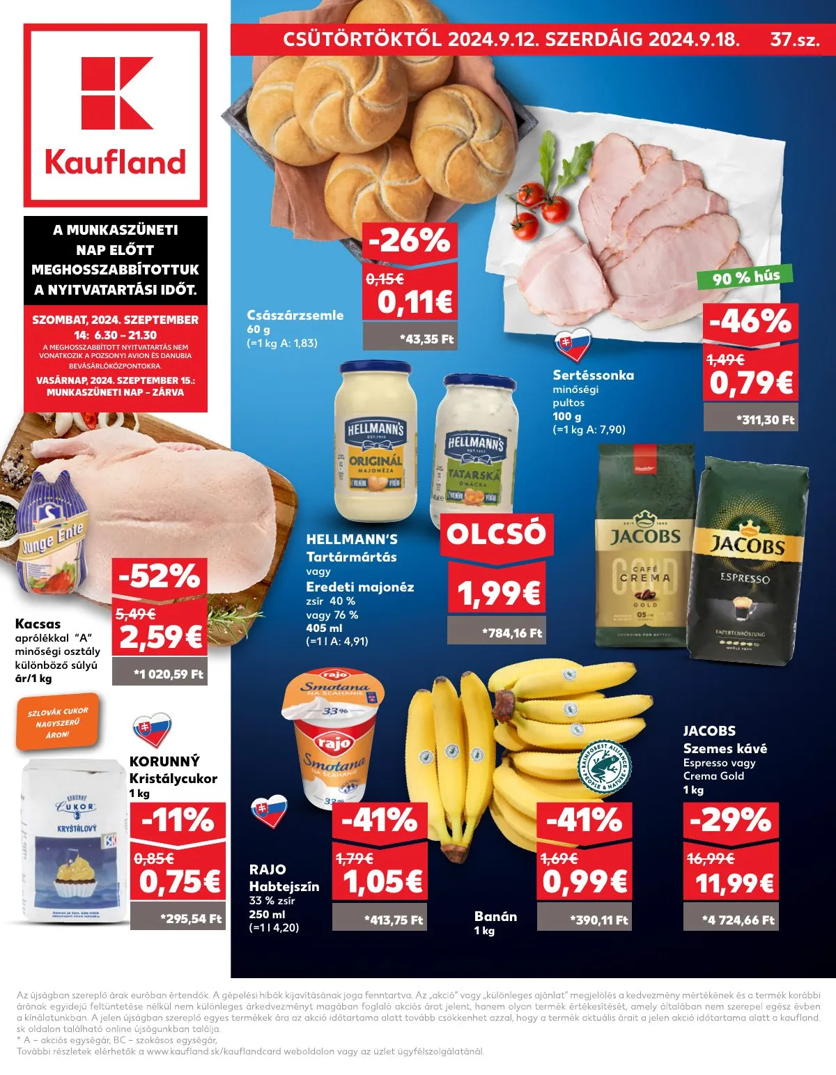 Kaufland akciós újság Pozsony Komarom 09.12–09.18