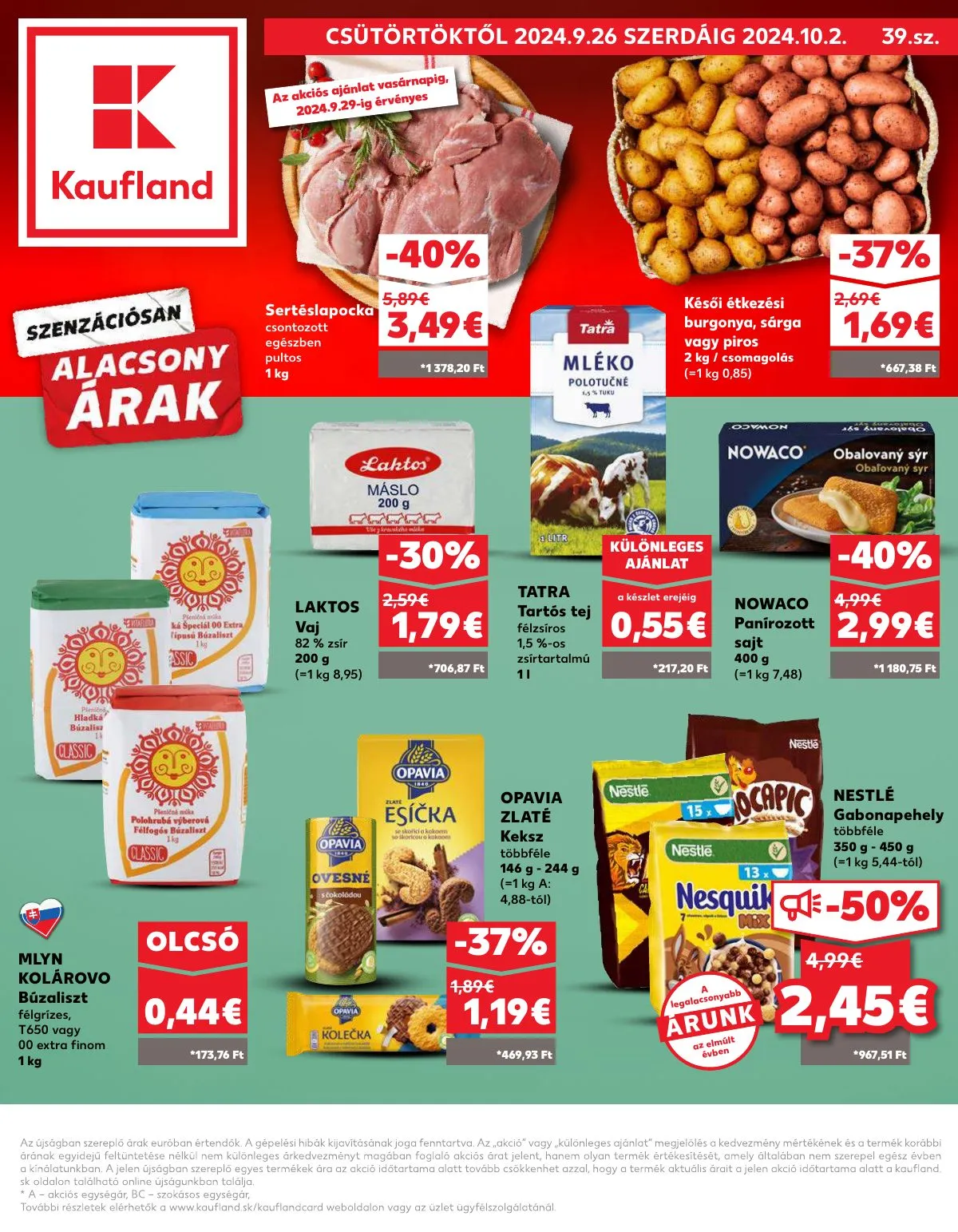 Kaufland akciós újság Pozsony Komarom 09.26–10.02
