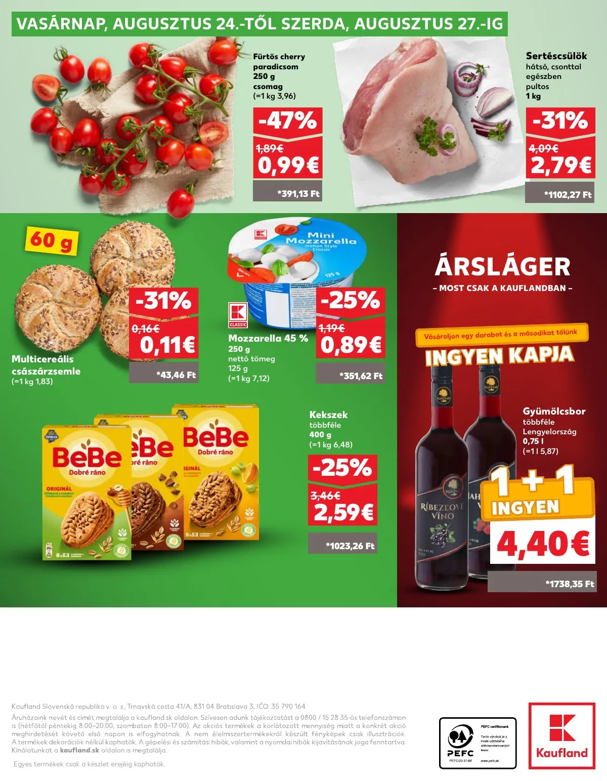 Kaufland akciós újság Pozsony Komarom 08.21–08.28 – 40. oldal