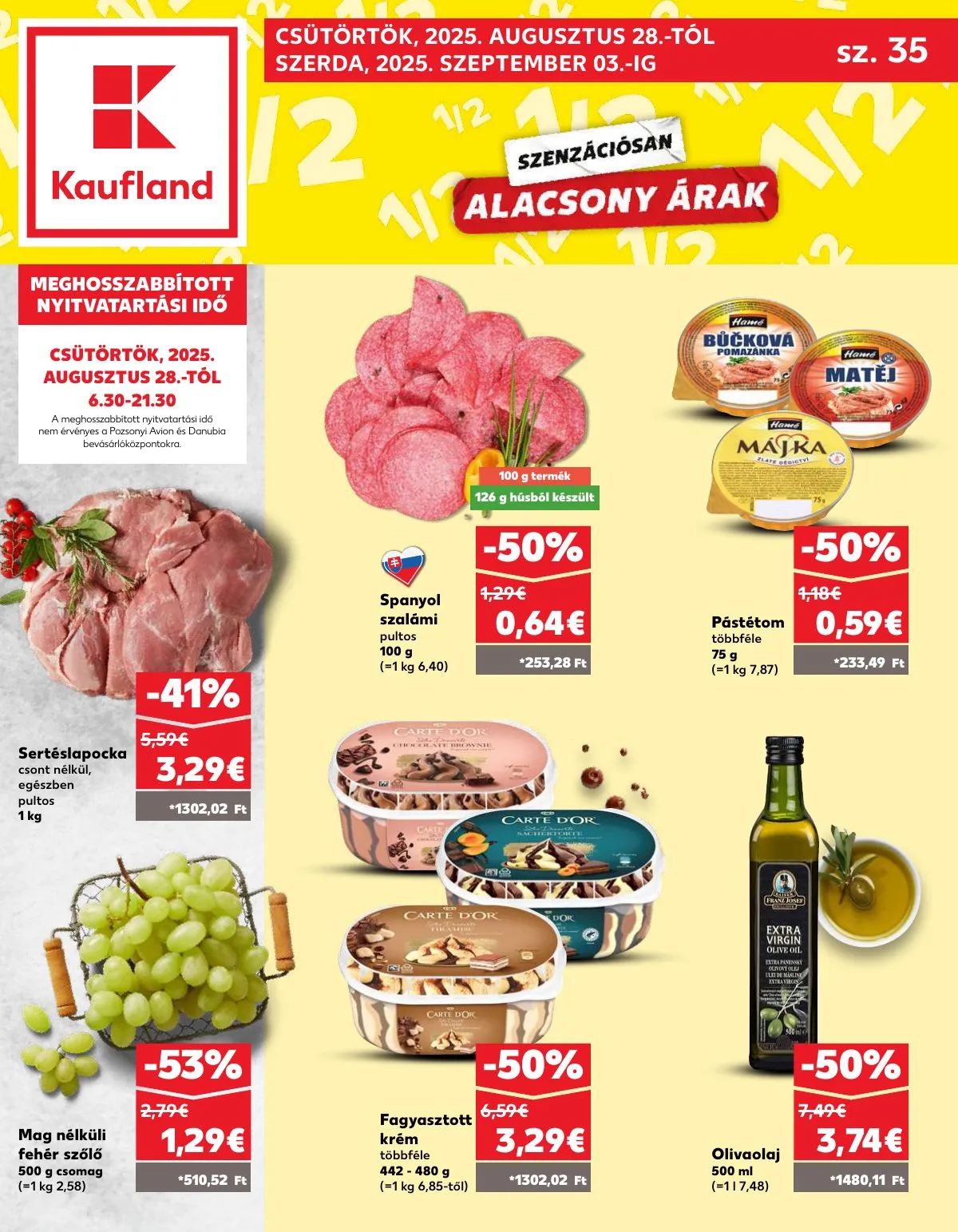 Kaufland akciós újság Pozsony Komarom 08.28–09.03