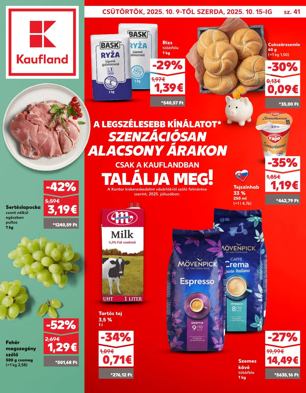 Kaufland akciós újság Pozsony Komarom 10.09–10.15