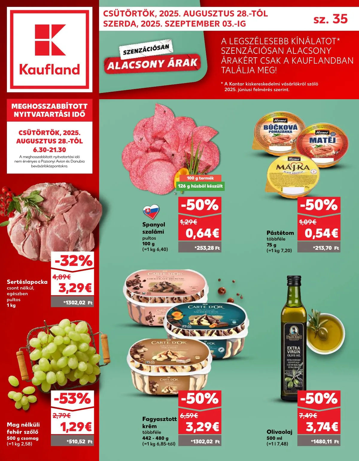 Kaufland akciós újság Somorja 08.28–09.03