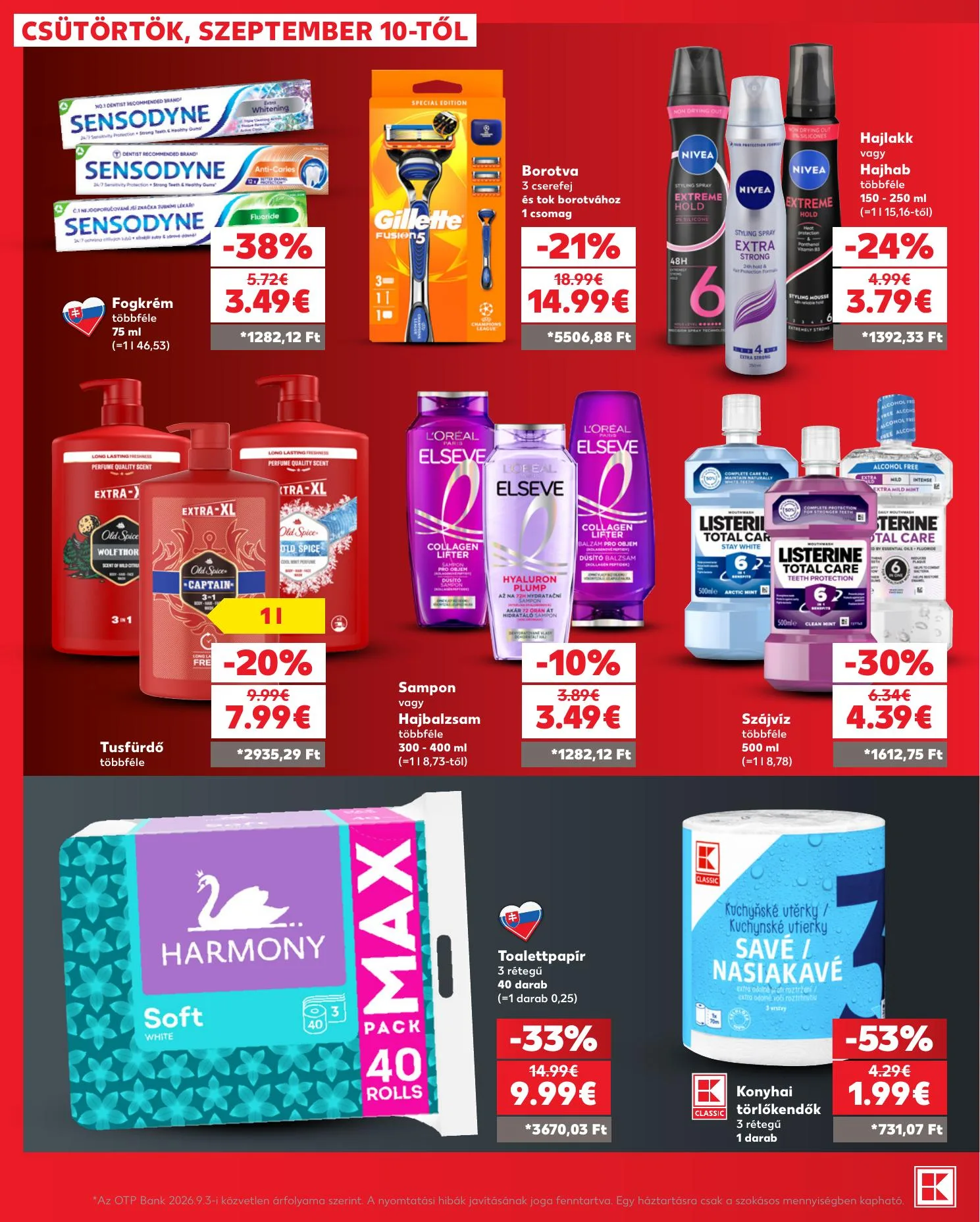 Kaufland akciós újság Szlovákia Losonc Rozsnyo Toketerebes Nagykurtos 09.10–09.16 – 36. oldal