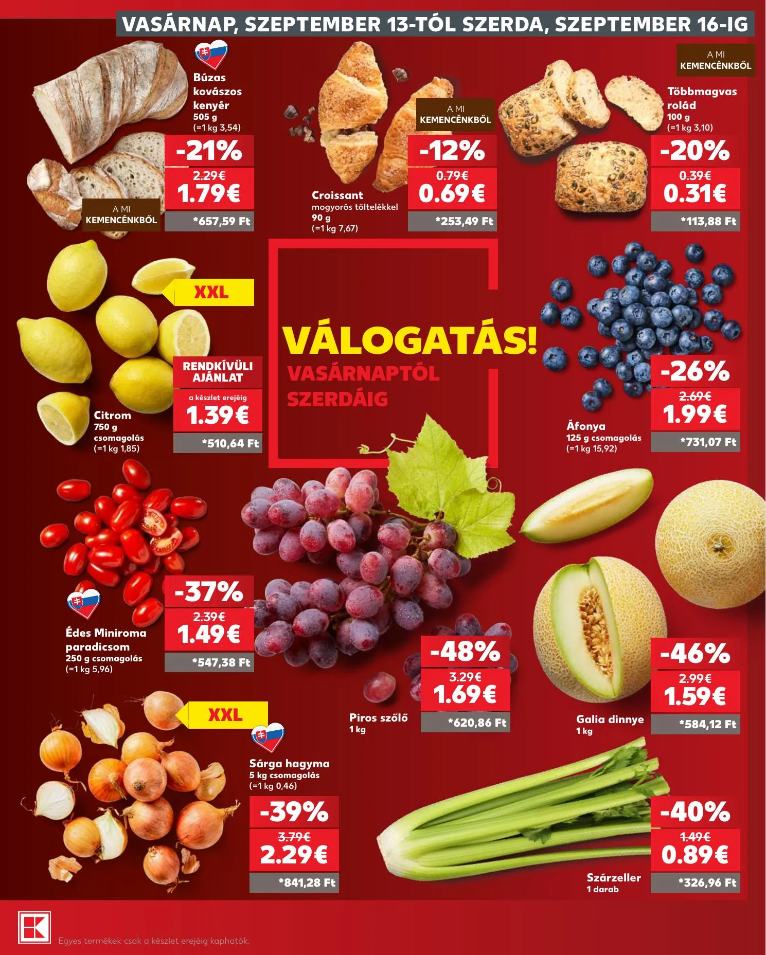 Kaufland akciós újság Szlovákia Losonc Rozsnyo Toketerebes Nagykurtos 09.10–09.16 – 39. oldal