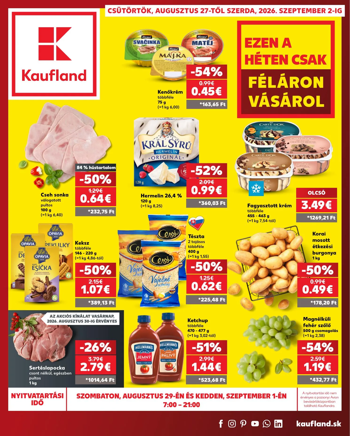 Kaufland akciós újság Szlovákia Pozsony Komarom 09.08–10.02